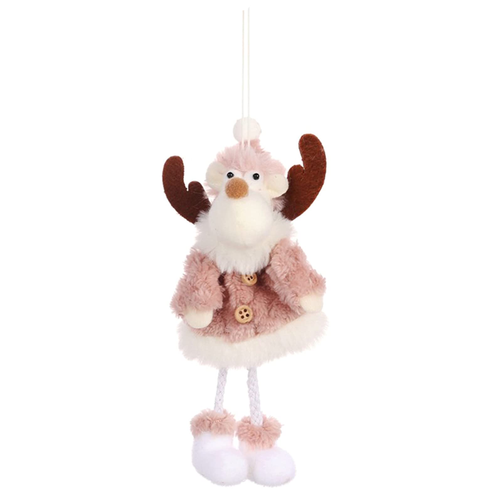 NUZYZ Christmas Plush Elk Doll - Skin-Friendly Hanging Ornament for Wall Shelf, Holiday Home Decor | Perfect for Christmas Tree Decorations, Fireplace Mantel, and Festive Party Decor