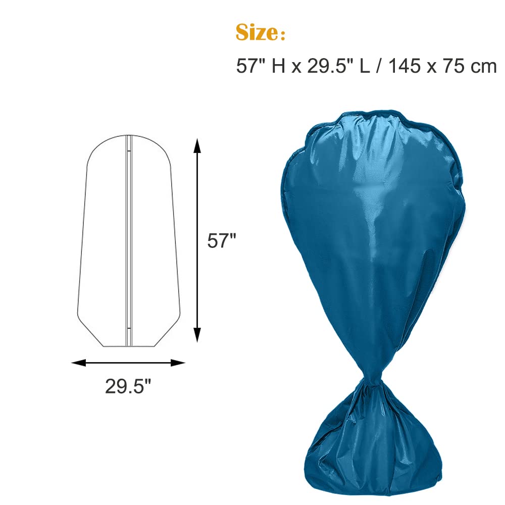 Heavy Duty 420D Waterproof Electric Fan Dust Cover - Washable & Durable Protective Sleeve for Pedestal Stand Fan, Floor Fan | Indoor & Outdoor Use, Home, Office, Patio Protection - Blue