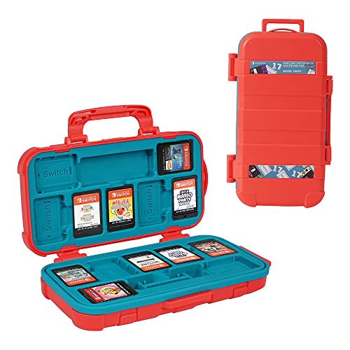 LYNCA Large Capacity Switch Game Card Holder - 17 Slots Protective Storage Case for Nintendo Switch Games, Compatible with Switch NS NX Cartridges | Portable Travel Organizer for Gamers & Collectors