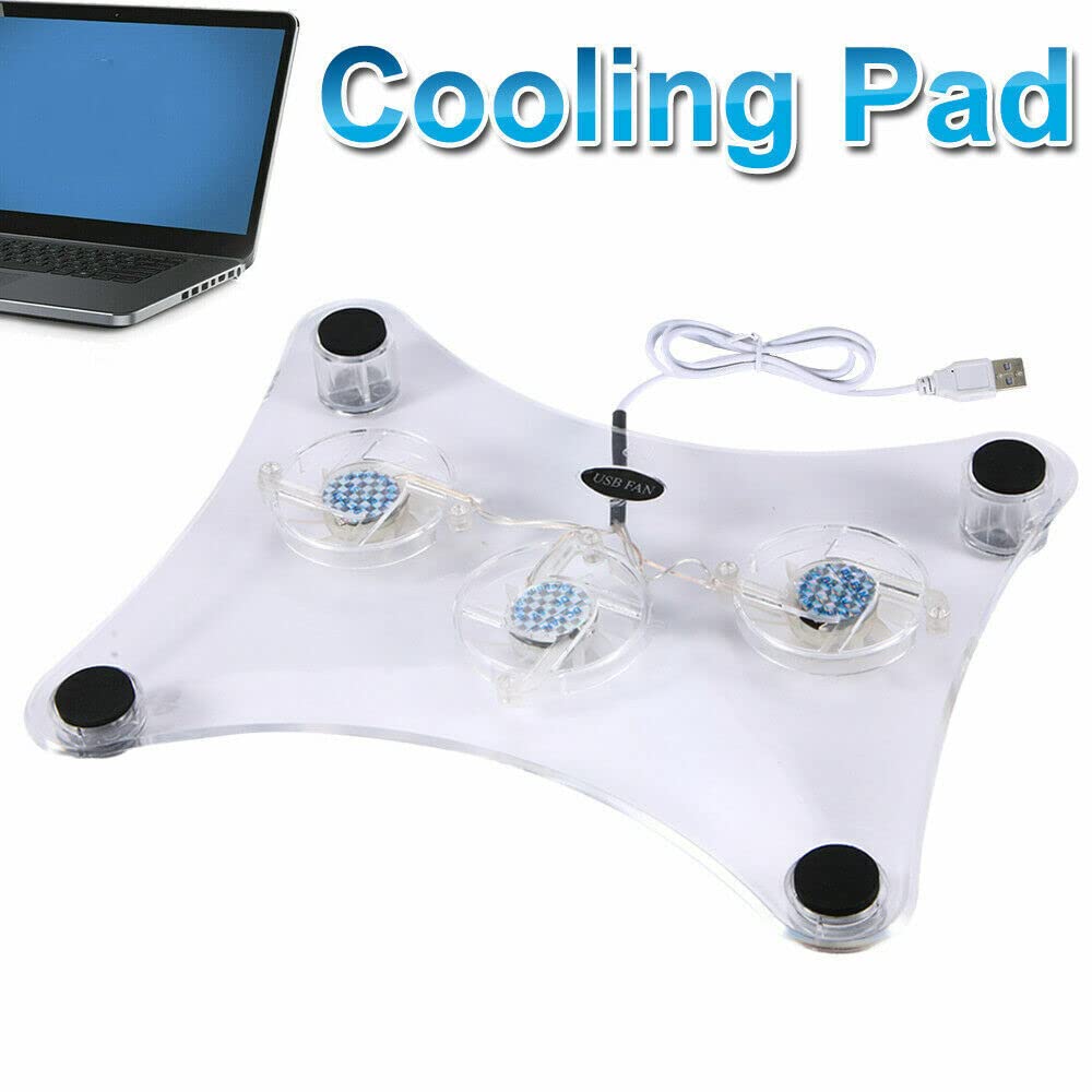 SANOXY USB Laptop Cooling Pad with Quiet Fan - Ultra Slim Portable Notebook Cooler for Gaming, Office & Home Use