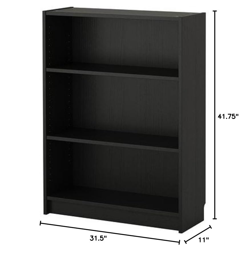 IKEA Black-Brown Bookcase 1626.201126.1810 - Modern Bookshelf for Home Office, Living Room & Bedroom Storage Organization