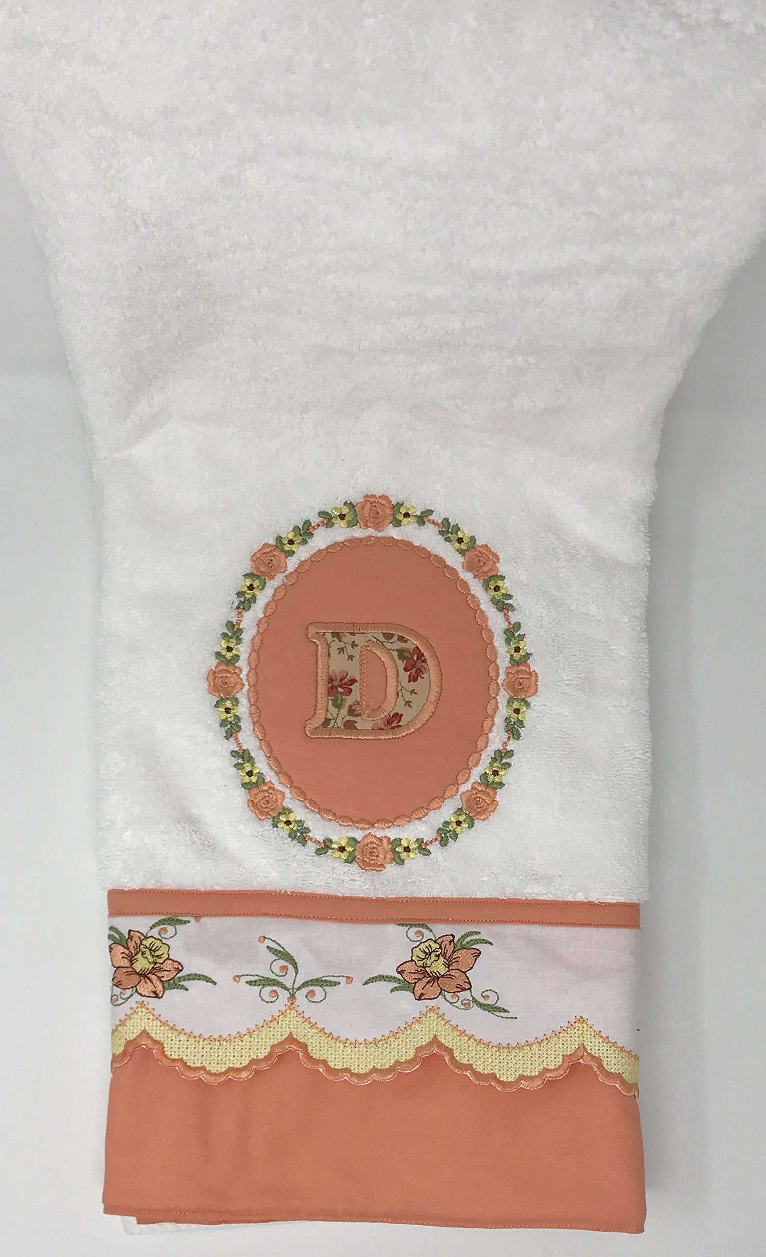 Luxury Monogrammed Bath Towel Set - 3 Piece Soft & Absorbent Cotton Towels for Spa, Bathroom & Beach - Personalized Gift for Her & Him