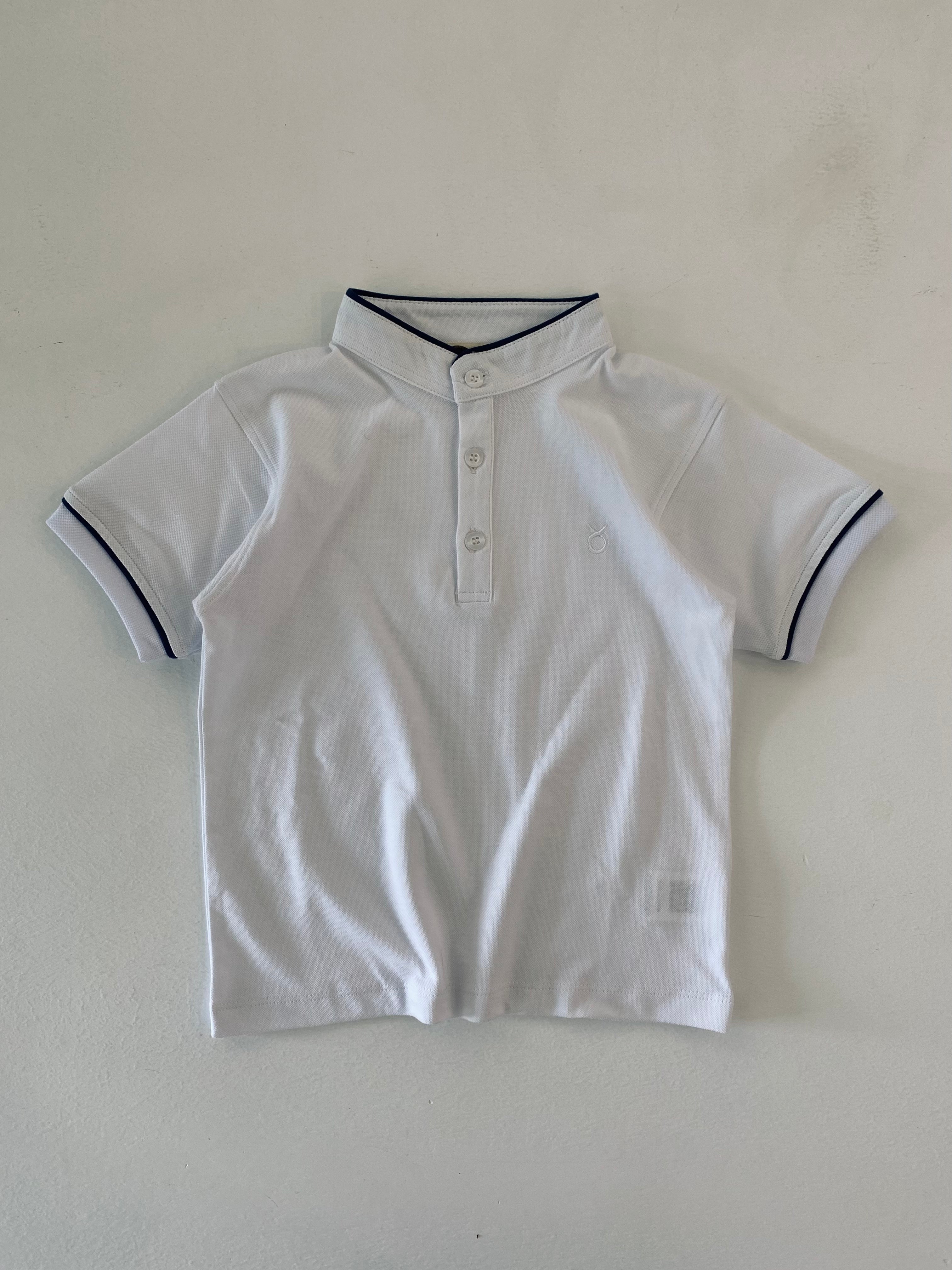 Kids' Button Detail Mandarin Collar T-Shirt - Stylish & Comfortable for School, Playdates & Casual Outings
