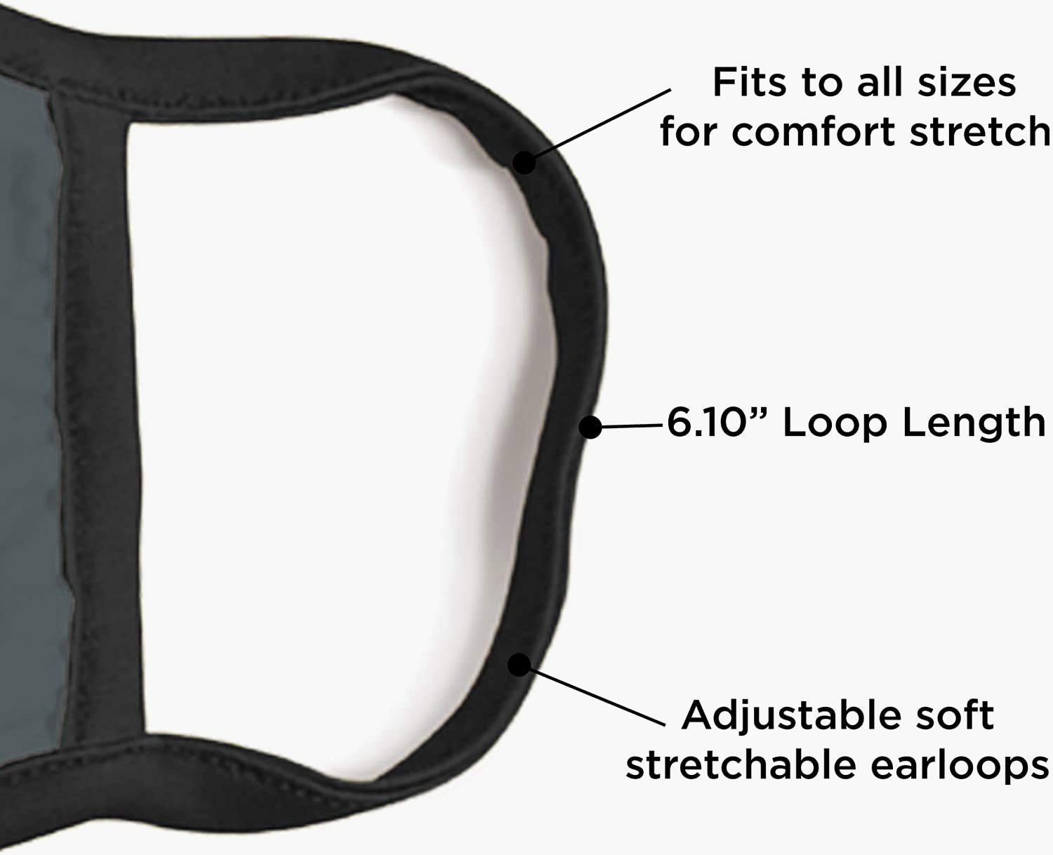 3-Pack Reusable Kids Face Masks with Smile Design - Breathable Fabric Face Coverings for School, Travel & Daily Protection - Washable & Comfortable for Boys & Girls