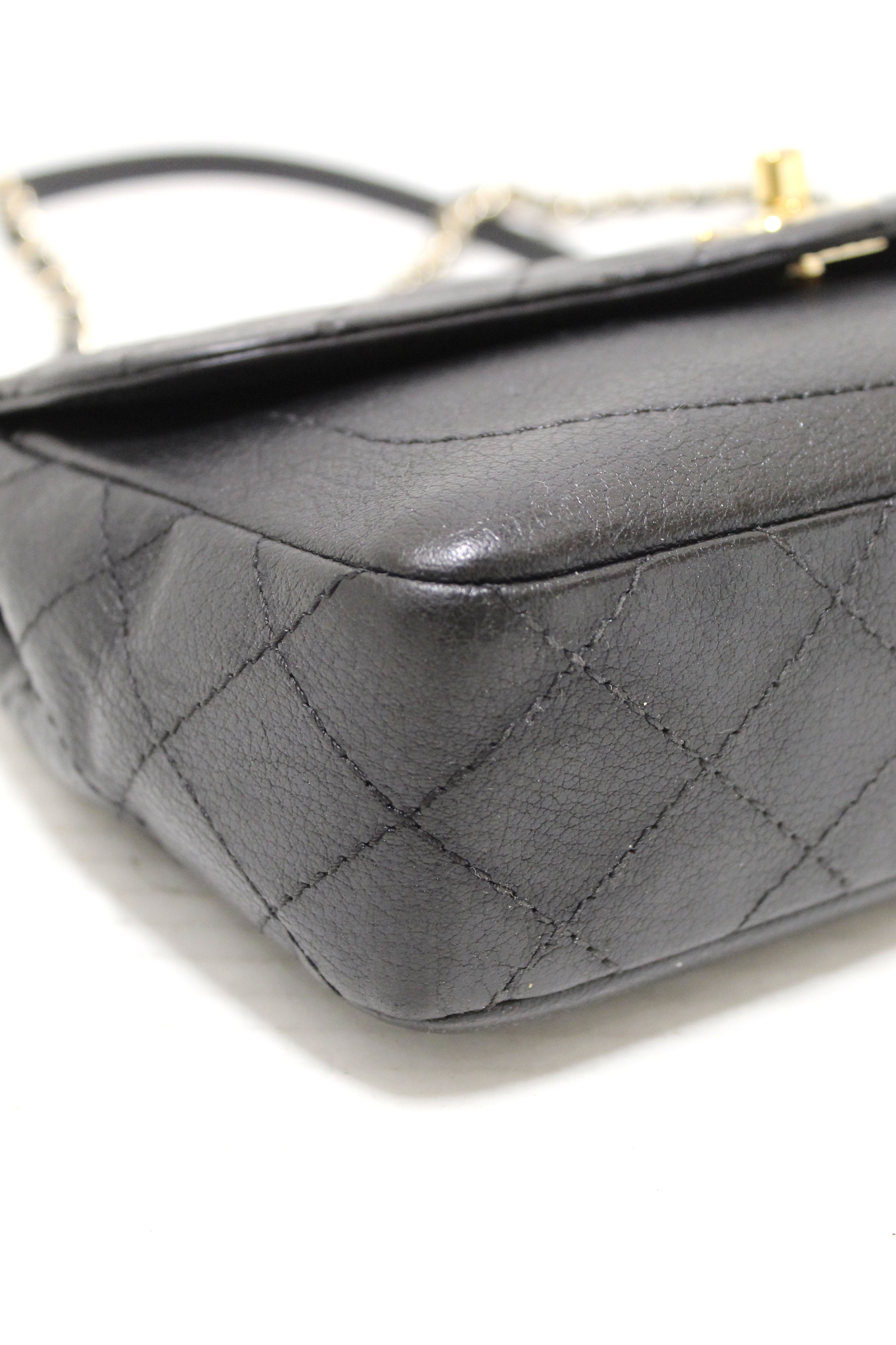 Authentic Chanel Black Leather CoCo Curve Flap Messenger Bag for Women | Luxury Crossbody Purse | Perfect for Work, Travel & Evening Events