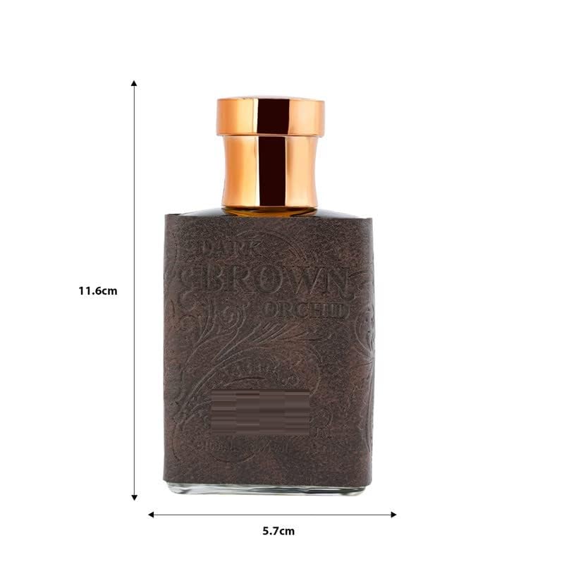 Dark Brown Orchid Long Lasting 100ml Men's Perfume | Amber, Powdery & Woody Scent | 11.64Oz Eau de Toilette | Soothing Fragrance for Day & Night Wear | Gift for Him