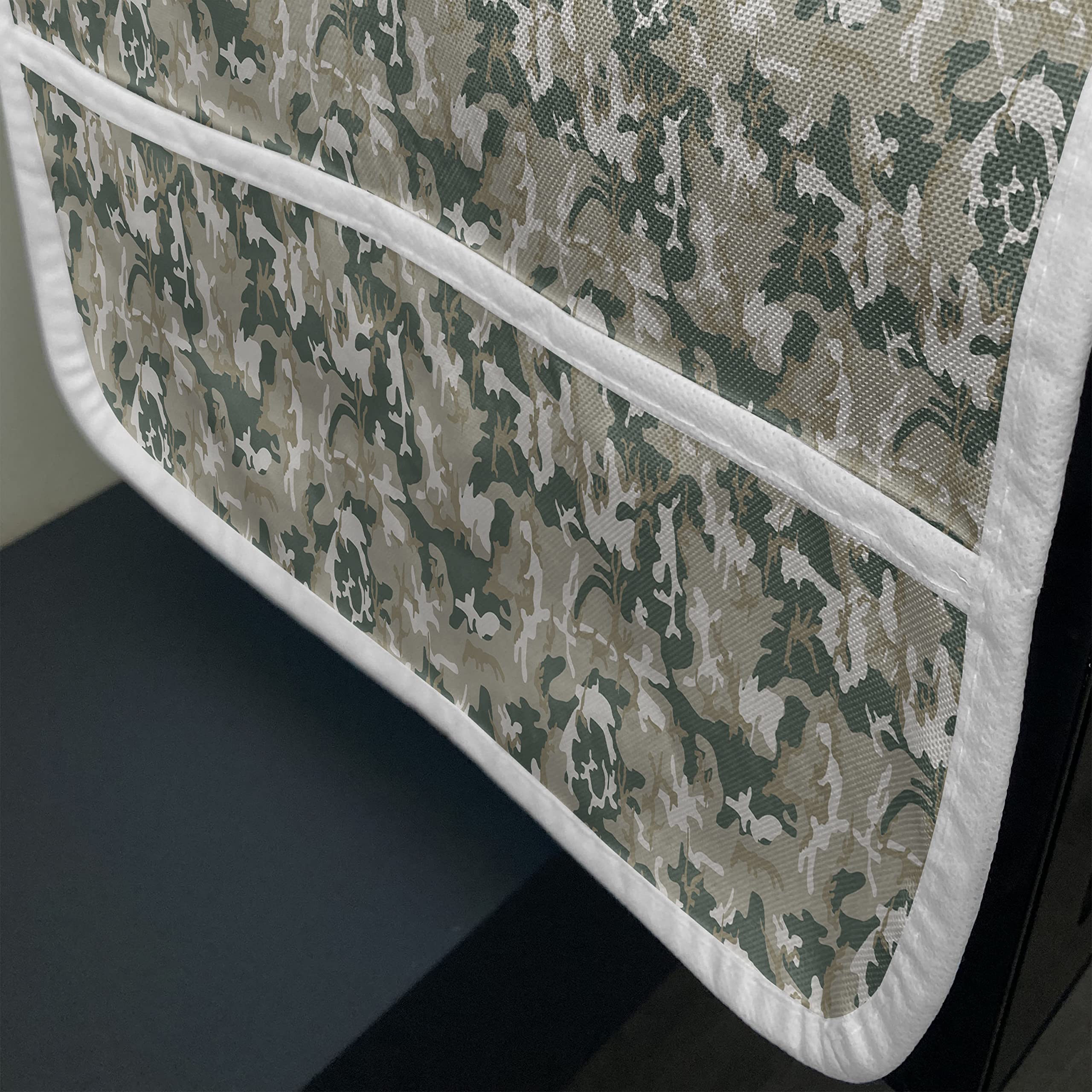 Ambesonne Camouflage Forest Microwave Oven Cover - Waterproof Kitchen Organizer with Pockets, 36