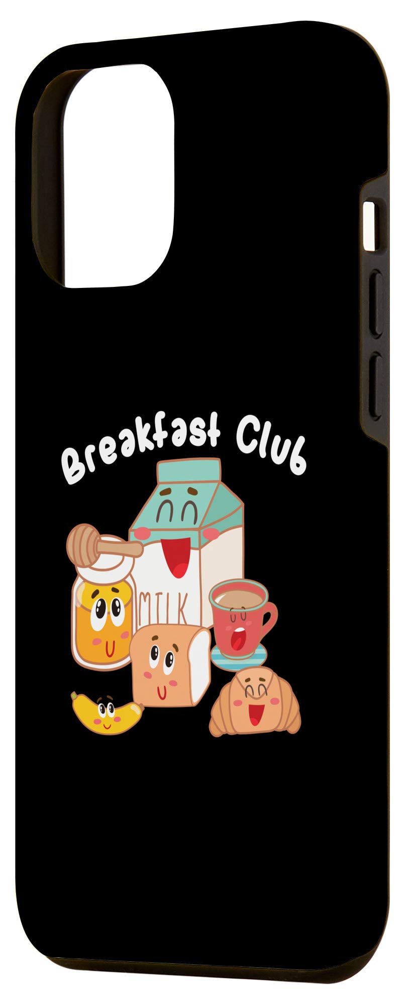 iPhone 12 Pro Max Case - Honey Milk Banana Snacks Design - Funny Breakfast Lover Gift - Perfect for Office, School & Daily Use