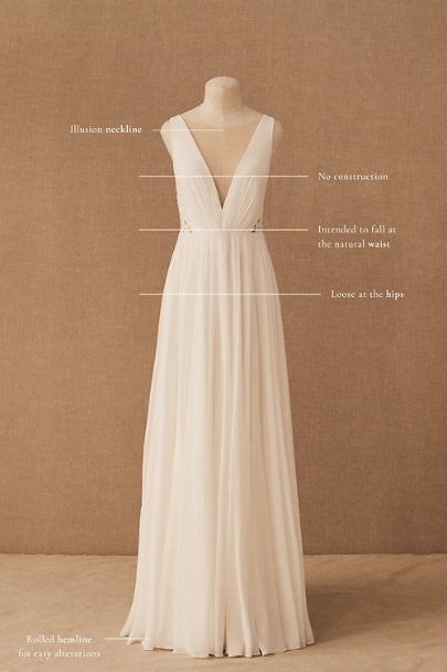 Jenny Yoo Elinor Wedding Gown - Elegant A-Line Bridal Dress with Lace Details | Perfect for Beach, Church & Formal Weddings
