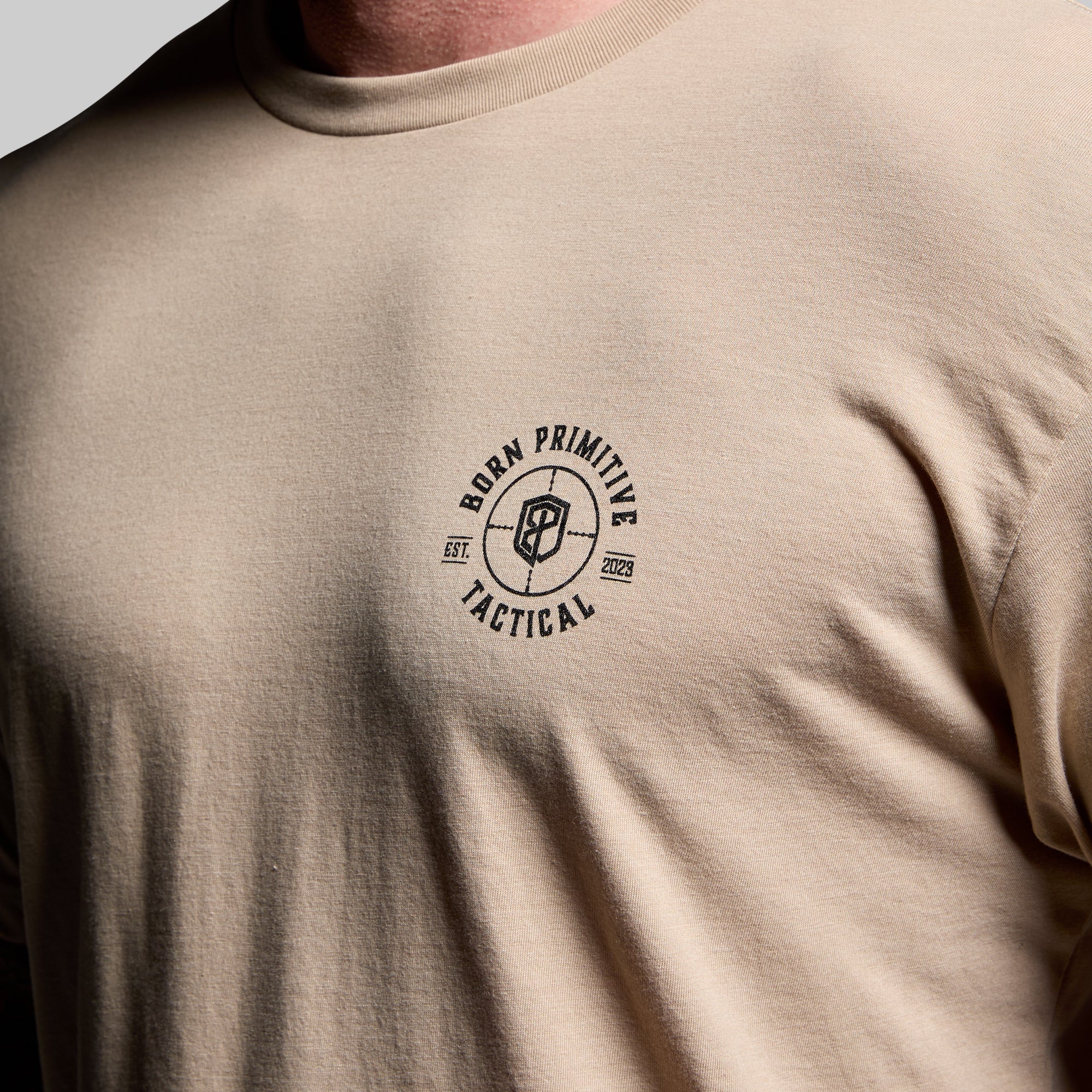 Tactical Reaper T-Shirt - Premium Military Style Tee in Tan | Comfortable & Durable for Outdoor, Airsoft & Tactical Training