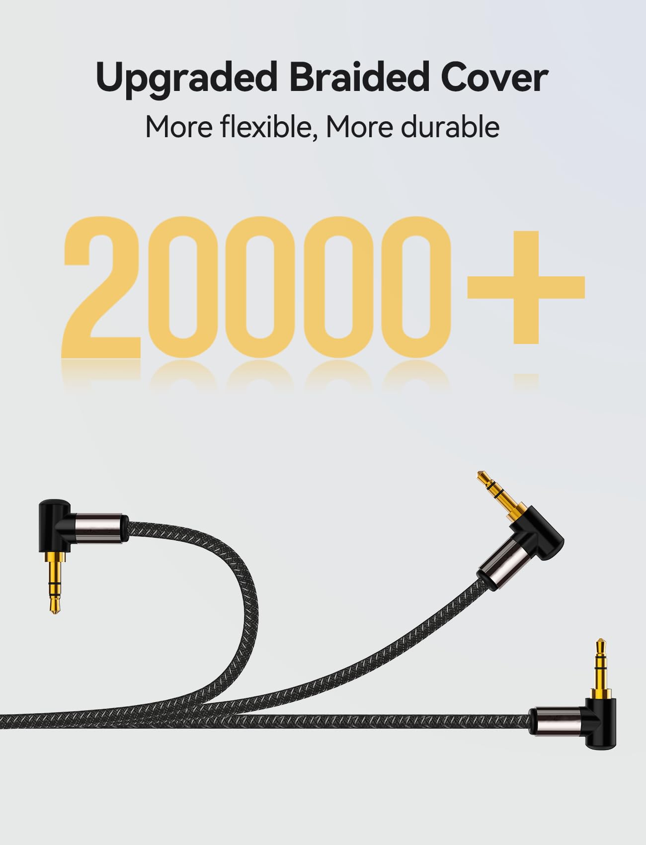 VIOY 3.5mm Male to Male Aux Cable (3M/9.8ft) - 90 Degree Right Angle Audio Jack to Jack Connector for iPhone, iPad, Car Stereo, TV, Laptop & Speakers - Perfect for Car Audio, Home Theater & Mobile Devices