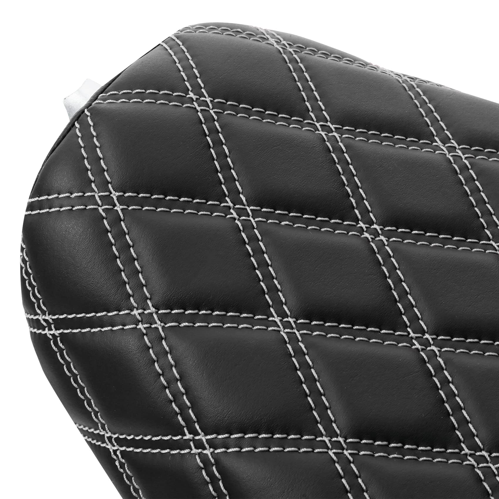 C.C. RIDER Solo Seat Spring Bracket for Harley Davidson Sportster Iron 883 & 1200, XL883 & XL1200 (2010-Present) - White Stitching - Perfect for Custom Motorcycle Upgrades and Comfortable Riding