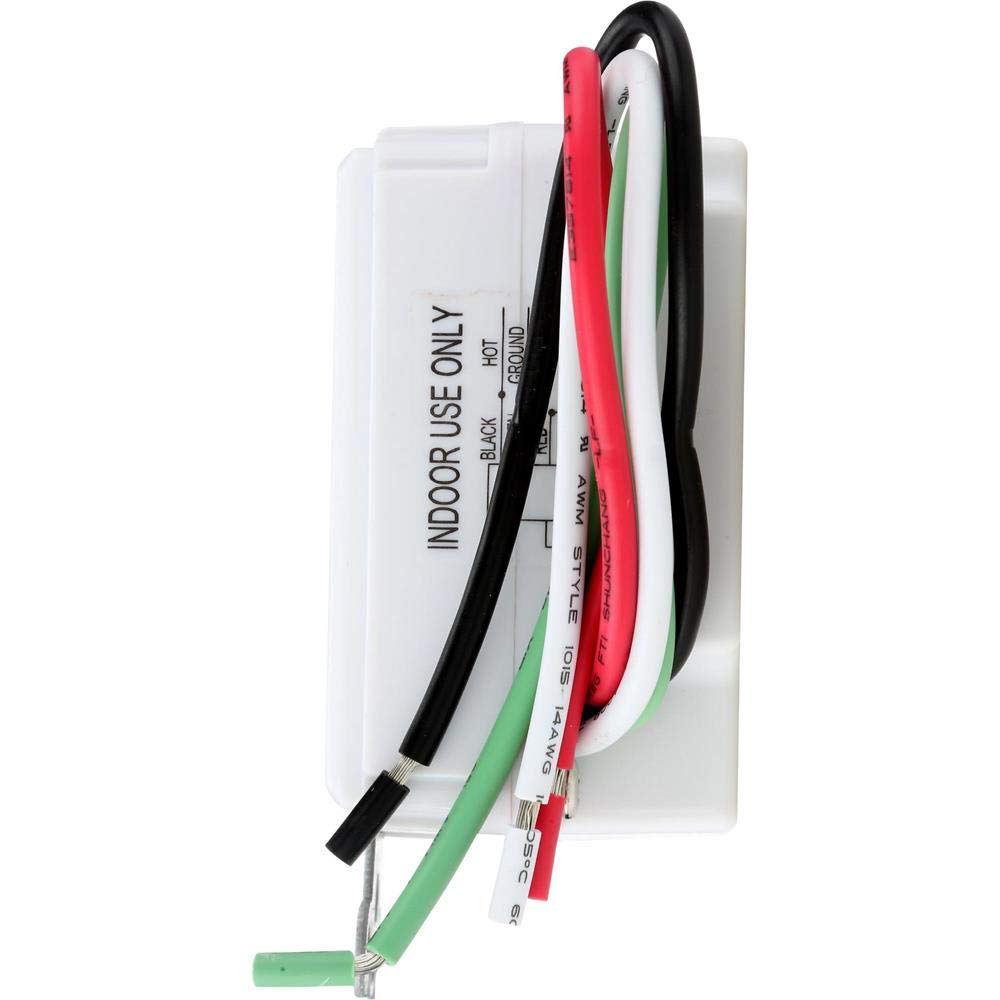 Westek TMDCD60 Hardwired Indoor Countdown Timer - 6-Setting Programmable Wall Switch, White - Perfect for Lights, Fans & Appliances in Home, Office & Garage