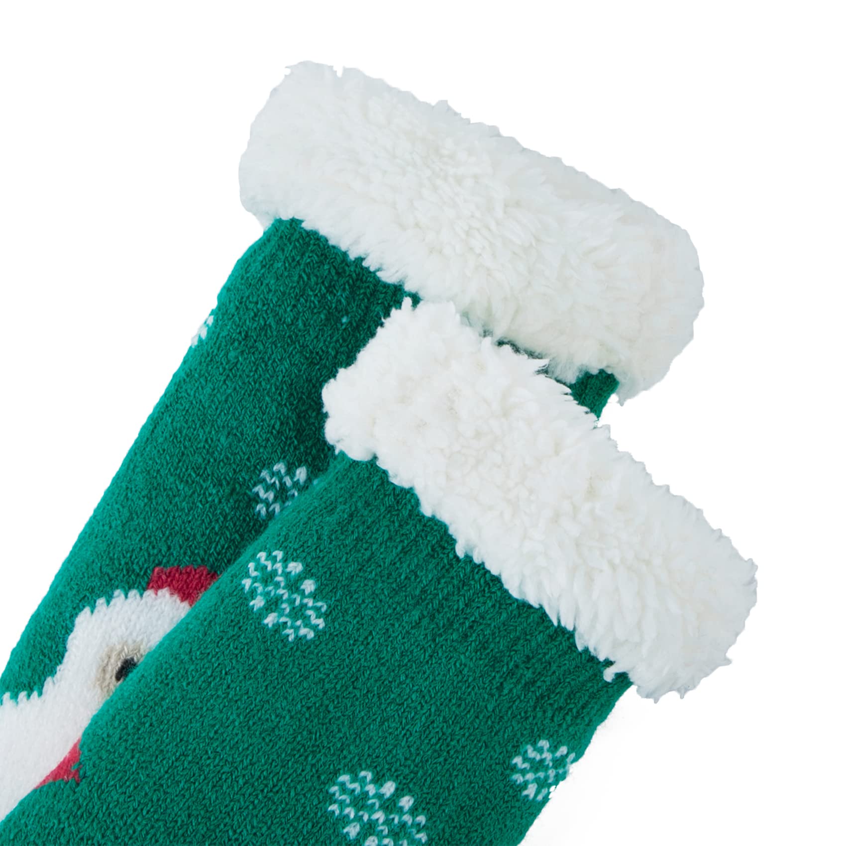 Durio Non-Slip Toddler Slipper Socks - Warm Fuzzy Winter Socks for Boys & Girls with Anti-Skid Grips | Cozy Indoor/Outdoor House Socks for Kids Christmas Gifts & Playtime
