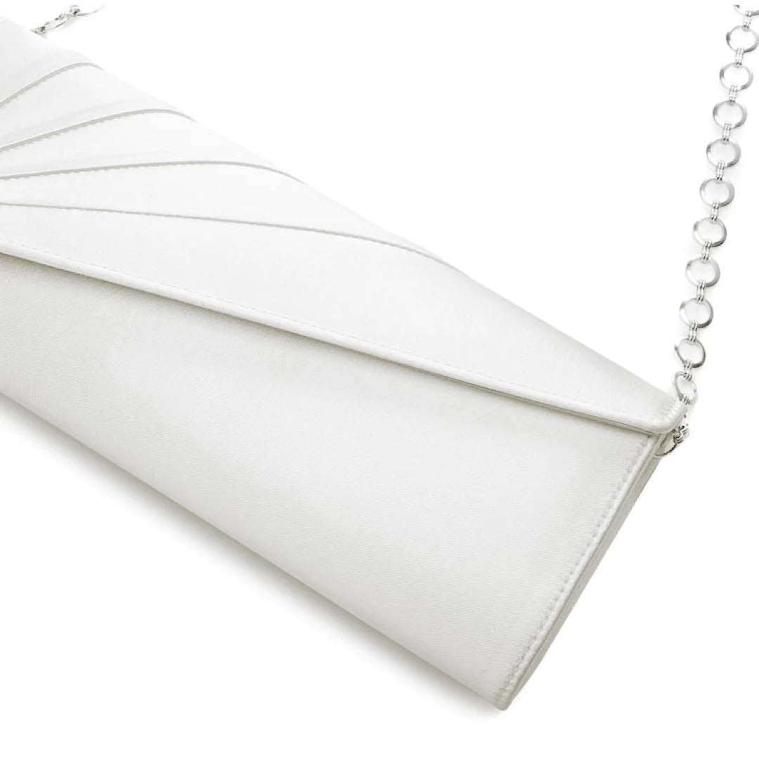 Ivory Satin Bridal Clutch Bag - Elegant Wedding Purse for Bride, Bridesmaid & Special Occasions | Perfect for Ceremony, Reception & Formal Events