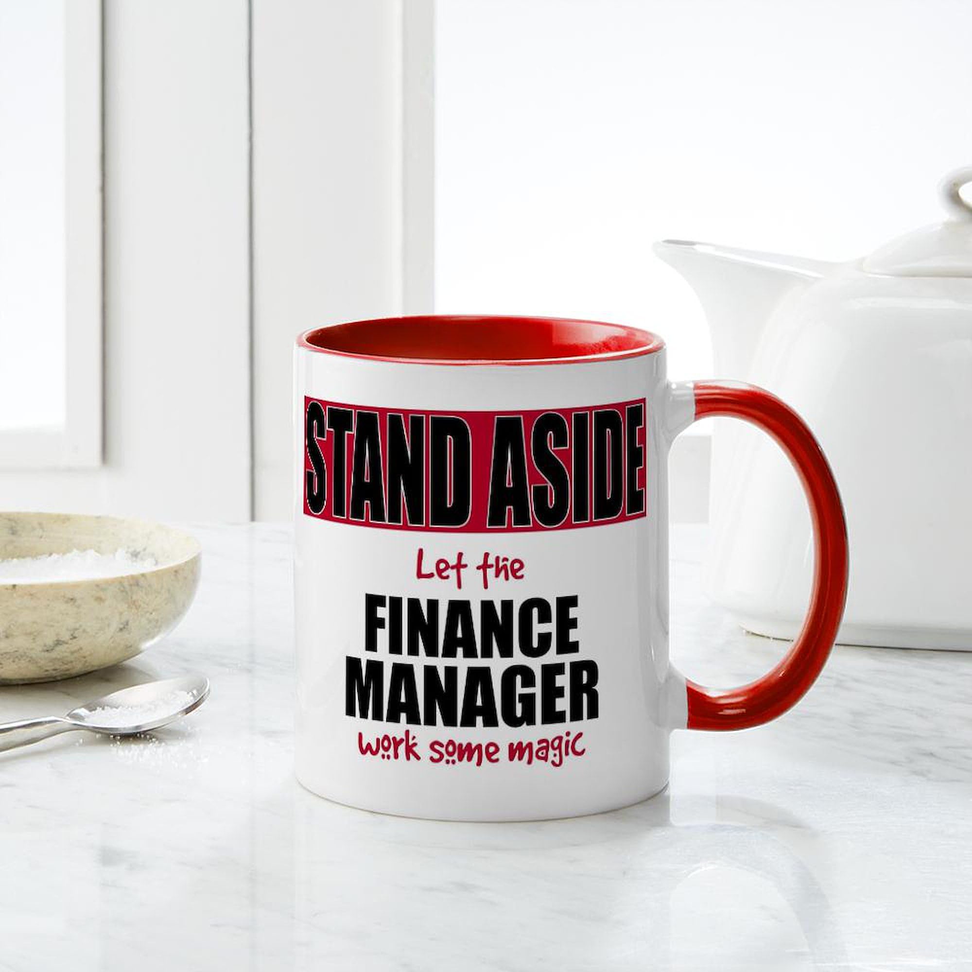 Finance Manager Coffee Mug - 11 oz (325 ml) Ceramic Coffee Cup for Office, Gift & Daily Use | Funny Accountant Gift Idea | CafePress