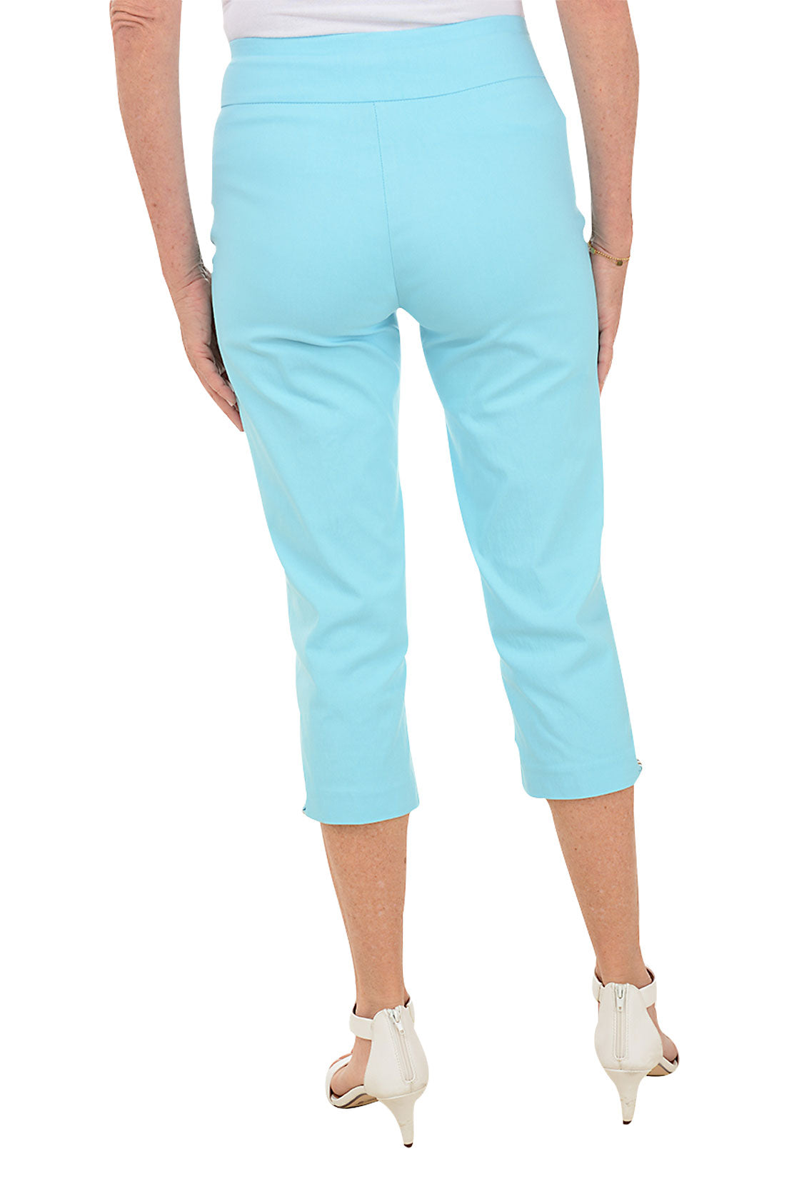Women's Petite Spring Capri Pants - Stretchy Comfort Fit for Casual Wear & Outdoor Activities