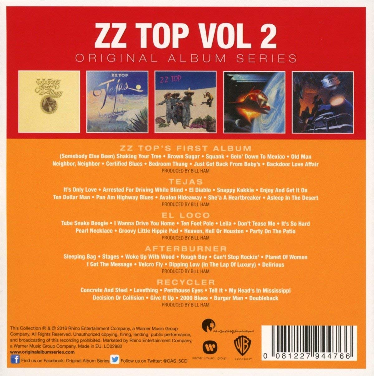 ZZ Top Greatest Hits Album Bundle - Original Album Series Vol. 1 & 2 - Classic Rock Collection for Parties, Road Trips & Music Lovers