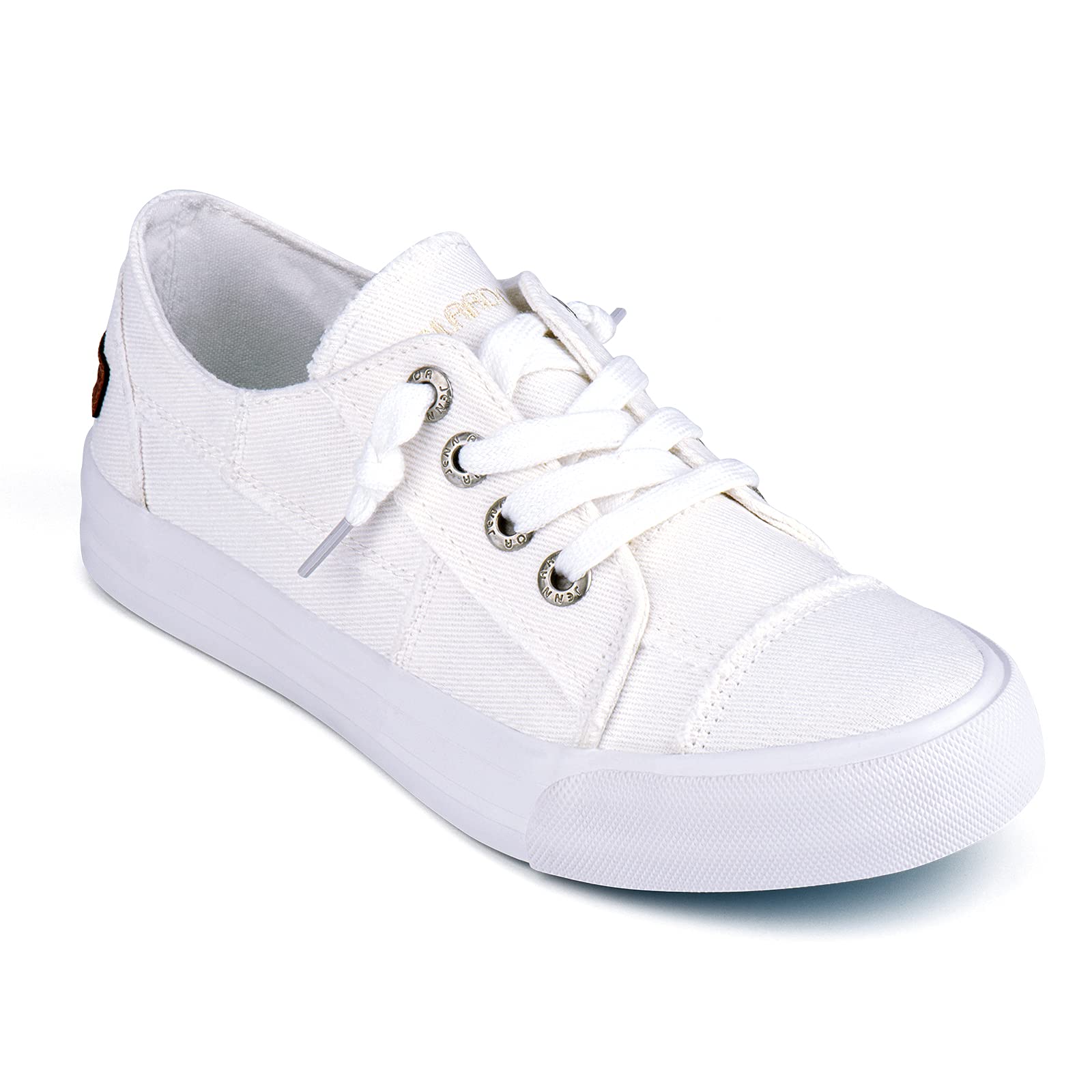 JENN ARDOR Women's Slip On Canvas Sneakers - Low Top Comfortable Walking Shoes for Women | Casual Fashion Flats for Everyday Wear, Travel & Work