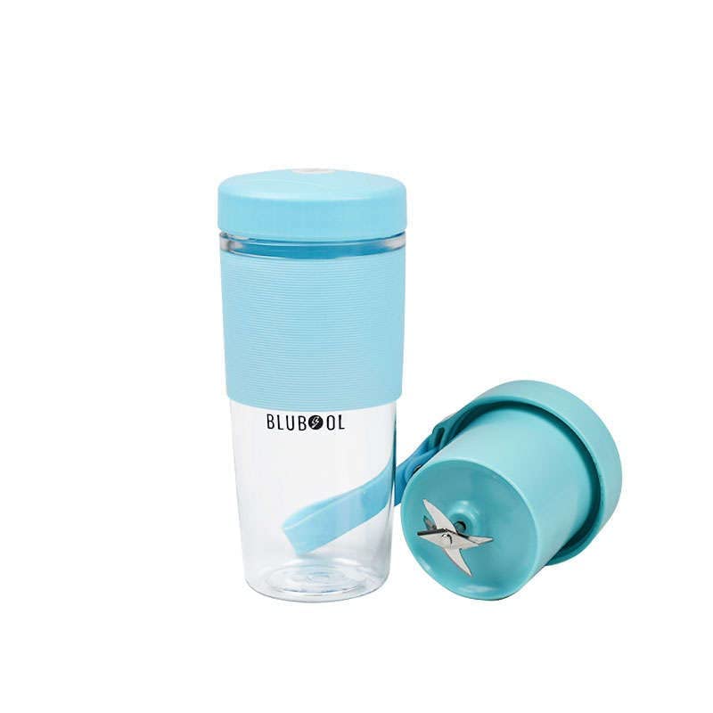 Portable USB Rechargeable Blender - 6-Blade Mini Smoothie Maker for Shakes, Juices & Protein Drinks | Travel, Gym, Office & Home Use | BPA-Free Sports Blender Cup (Blue)