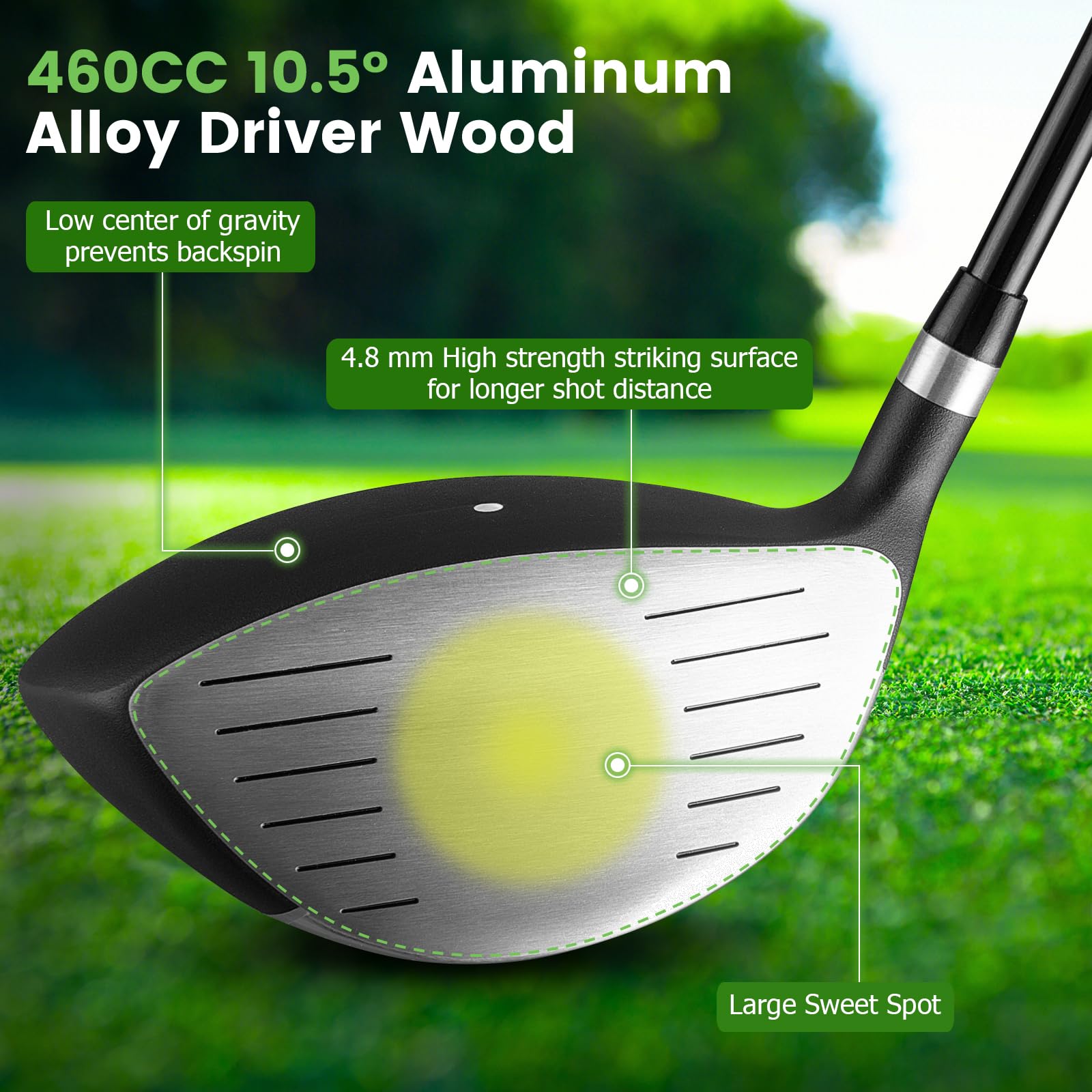 GYMAX Complete 12/14-Piece Right-Handed Golf Club Set for Men - Includes #1 Driver, #3 Fairway Wood, #4 Hybrid, 6-9 Irons, Pitching Wedge, Putter & Headcovers - Perfect for Beginners & Intermediate Golfers on the Course or Driving Range