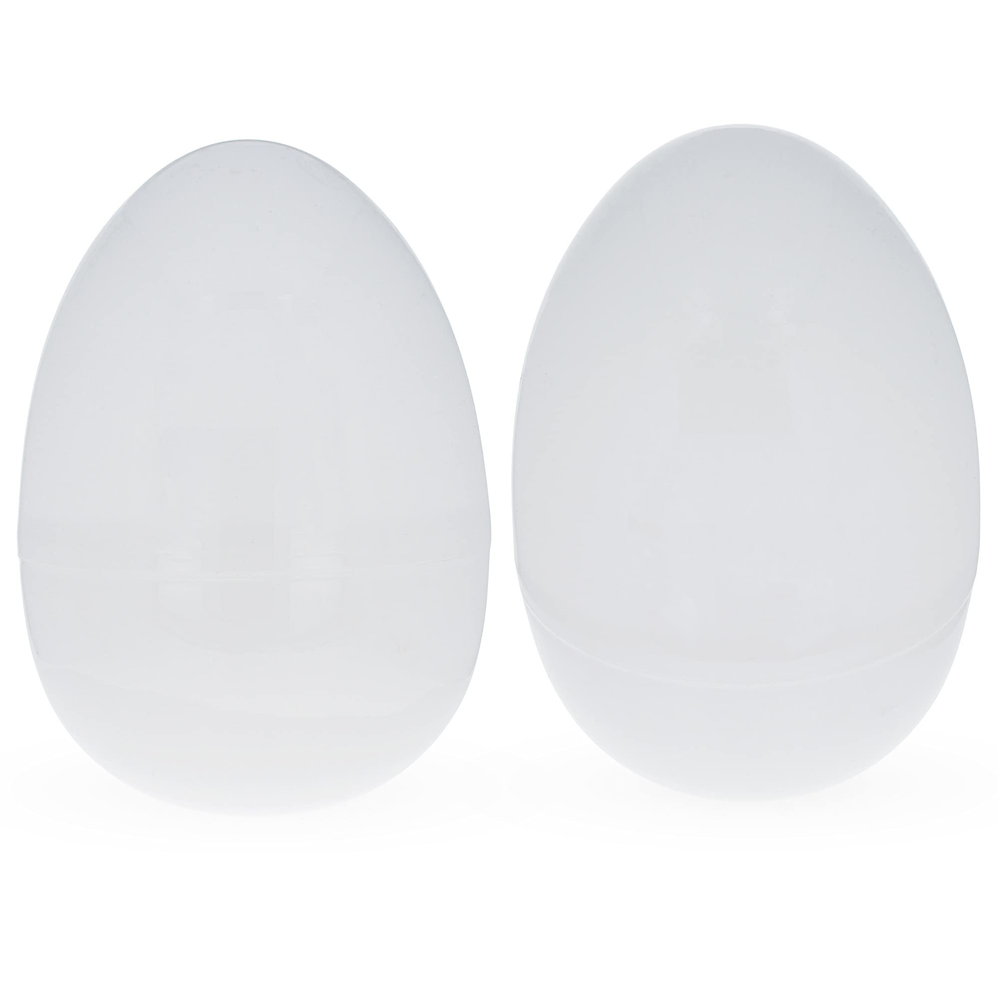 2-Pack White Plastic Jumbo Easter Eggs - 10