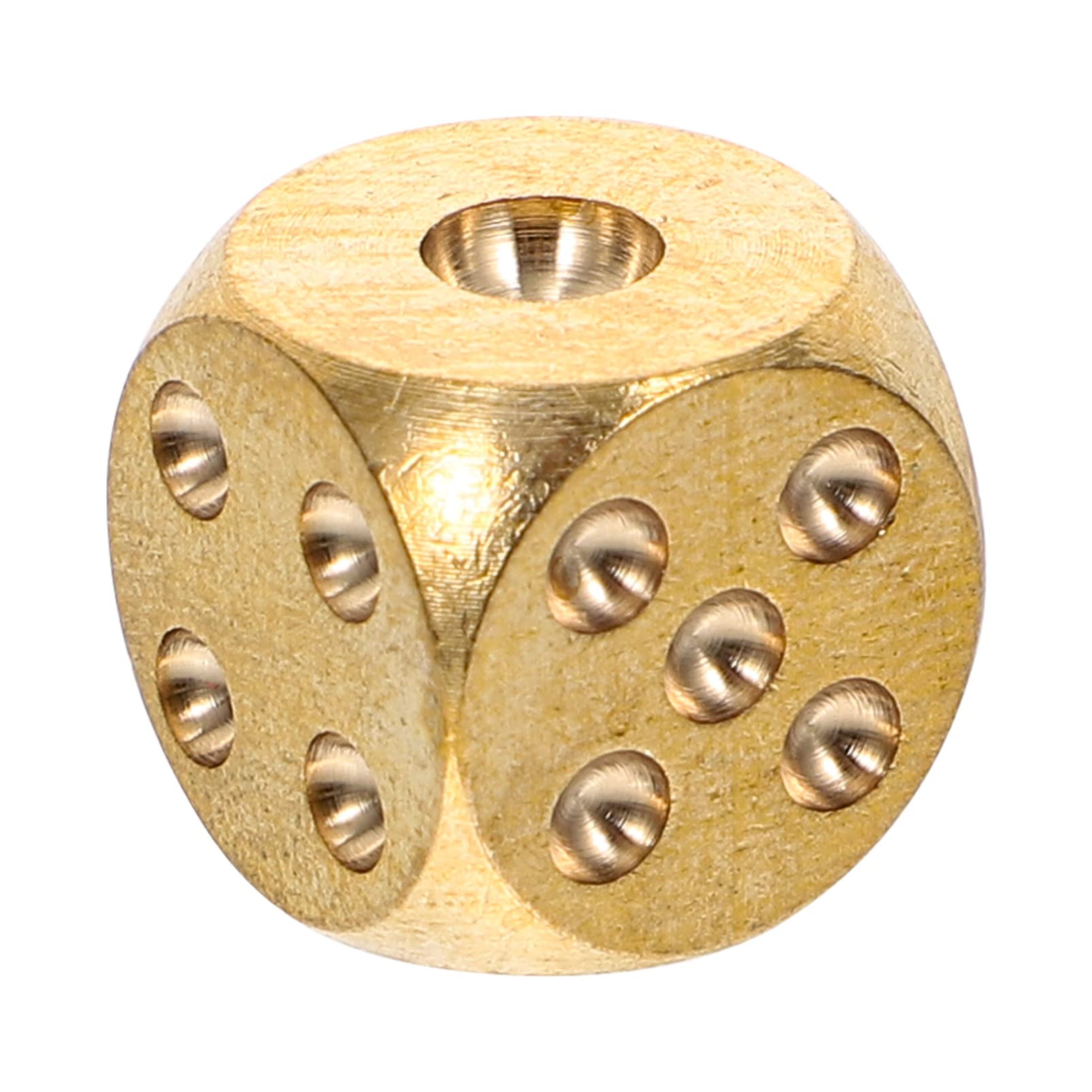 FOMIYES Golden Copper Dot Dice Set - 6-Piece Mini Game Dice for Outdoor, Bar, KTV, Club, Family & Friends Party Entertainment - Perfect for Bachelor Parties, Drinking Games, and Board Game Nights