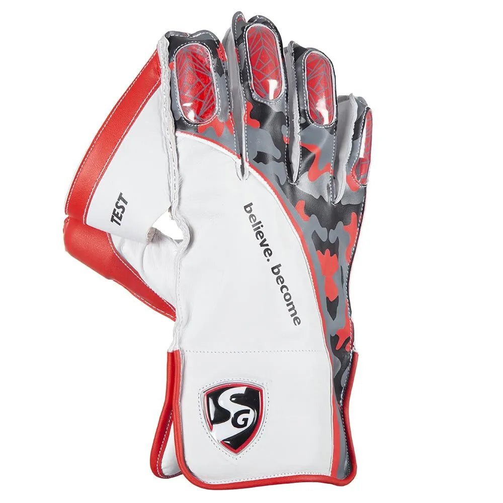 Premium SG Test Wicket Keeping Gloves - Cricket Wicket Keeper Gloves for Professional & Amateur Players - Perfect for Practice, Matches & Training Sessions