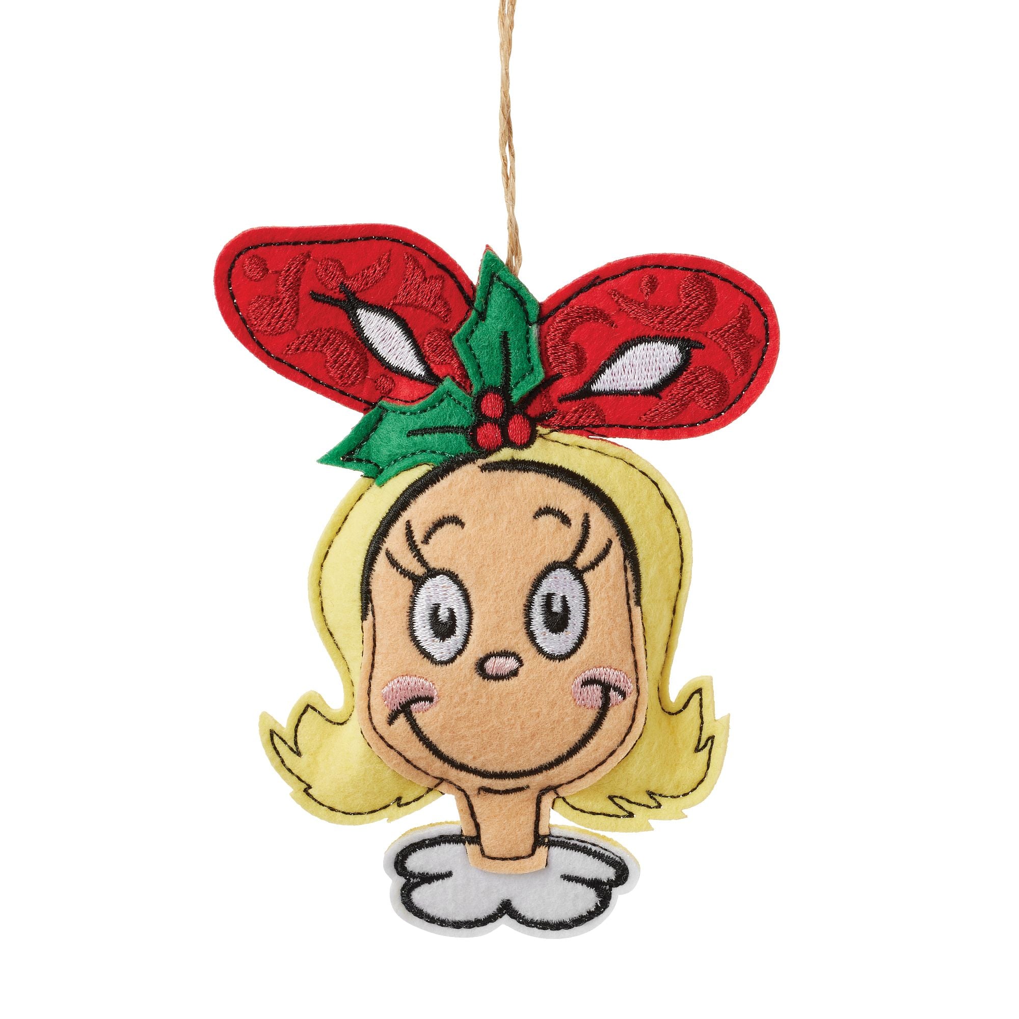 Cindy Lou Felt Christmas Ornament - Handmade Holiday Decor for Tree, Gift, and Home Decoration | Perfect for Xmas, Winter, and Festive Celebrations