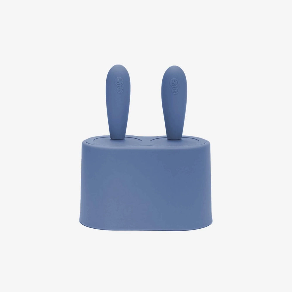 EzPz Happy Pops Silicone Suction Plate for Toddlers - Indigo Blue - Fun & Easy Mealtime Solution for Babies - Perfect for High Chairs, Travel & Mess-Free Eating
