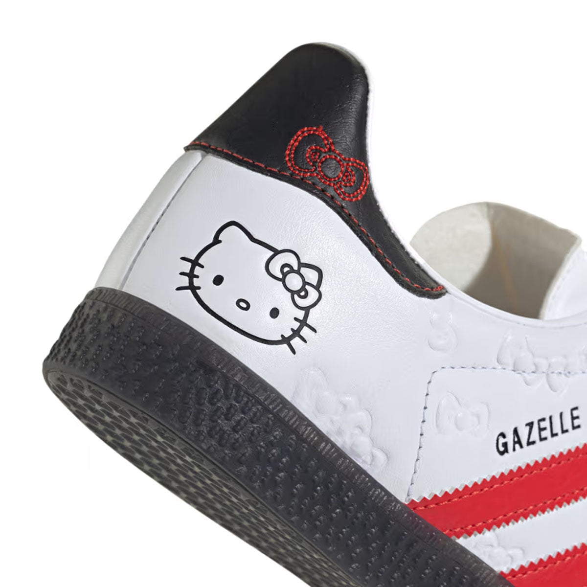 Hello Kitty Kids Gazelle Sneakers - Cloud White & Red Casual Shoes for Girls | Perfect for School, Playdates & Everyday Wear