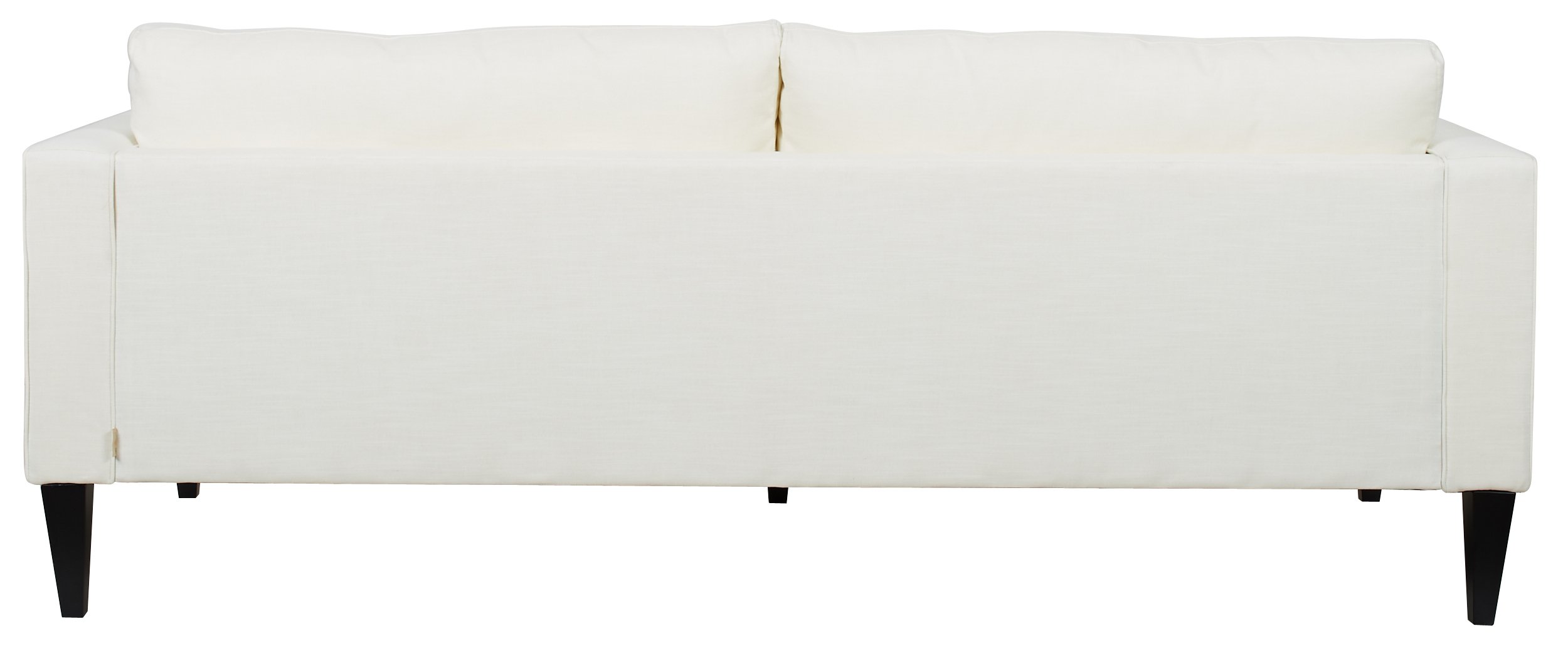 Jennifer Taylor Home Nicholi Sofa - Modern White Fabric Couch for Living Room, Comfortable 3-Seater Sofa with Sturdy Frame | Perfect for Small Spaces, Apartments & Cozy Family Gatherings
