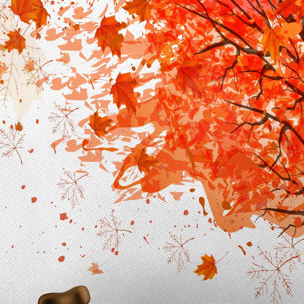 Autumn Tree Bicycle Shower Curtain Set with Maple Leaves - Waterproof Fabric Bathroom Decor for Fall & Thanksgiving (69x72 Inches, 12 Hooks Included) - Perfect for Seasonal Bathroom Makeovers and Cozy Autumn Showers