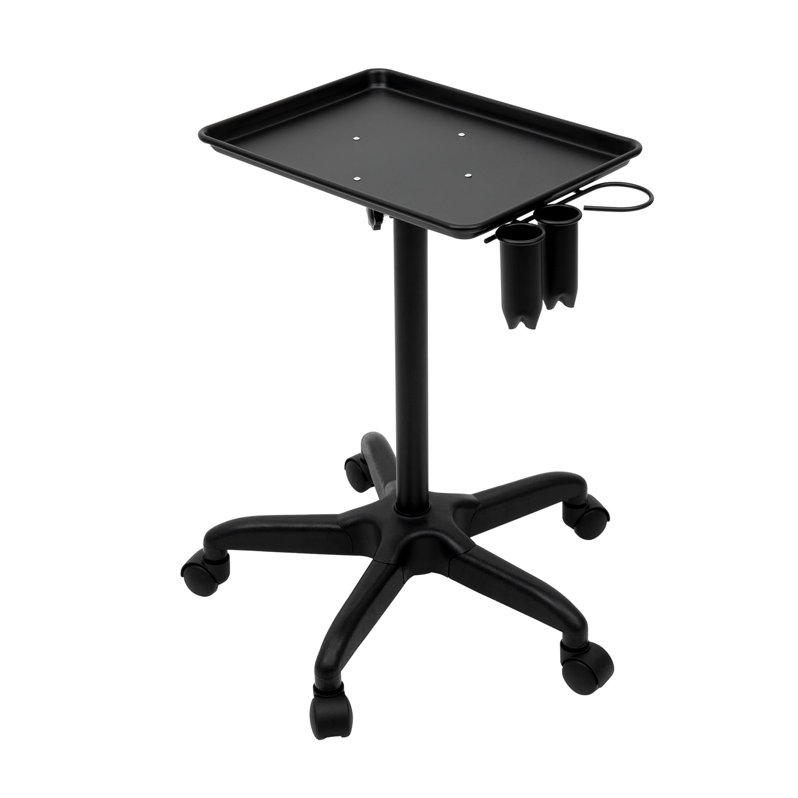 Premium Aluminum Salon Tray on Wheels - Adjustable Rolling Tattoo Trolley for Salon & Spa | Mobile Equipment Storage Tray | Perfect for Tattoo Artists, Nail Technicians & Beauty Professionals