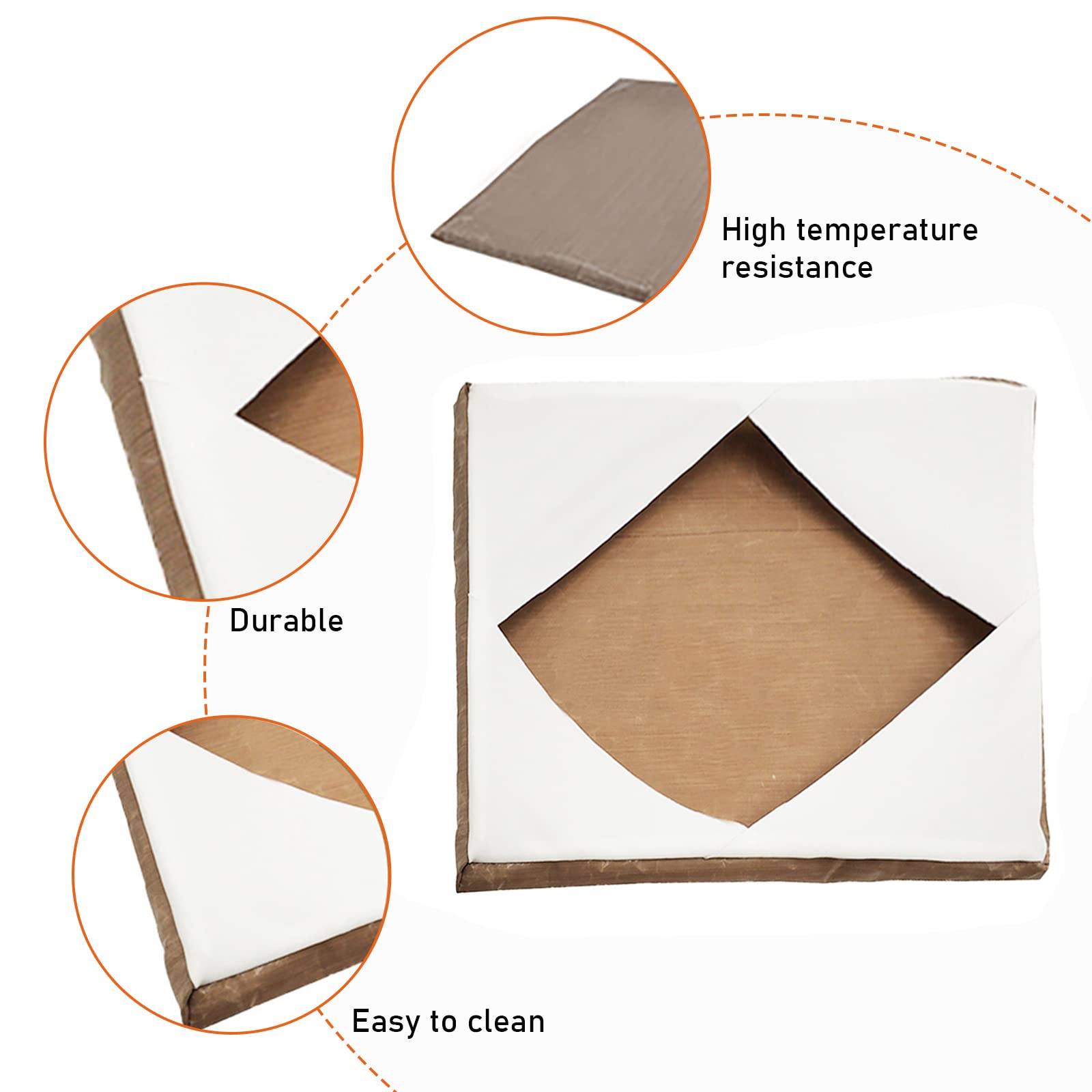 Heavy Duty Heat Press Platen Wrap Cover - 15x15 Inch Sublimation Heat Press Machine Plate Protector for T-Shirts, Mugs & DIY Projects
