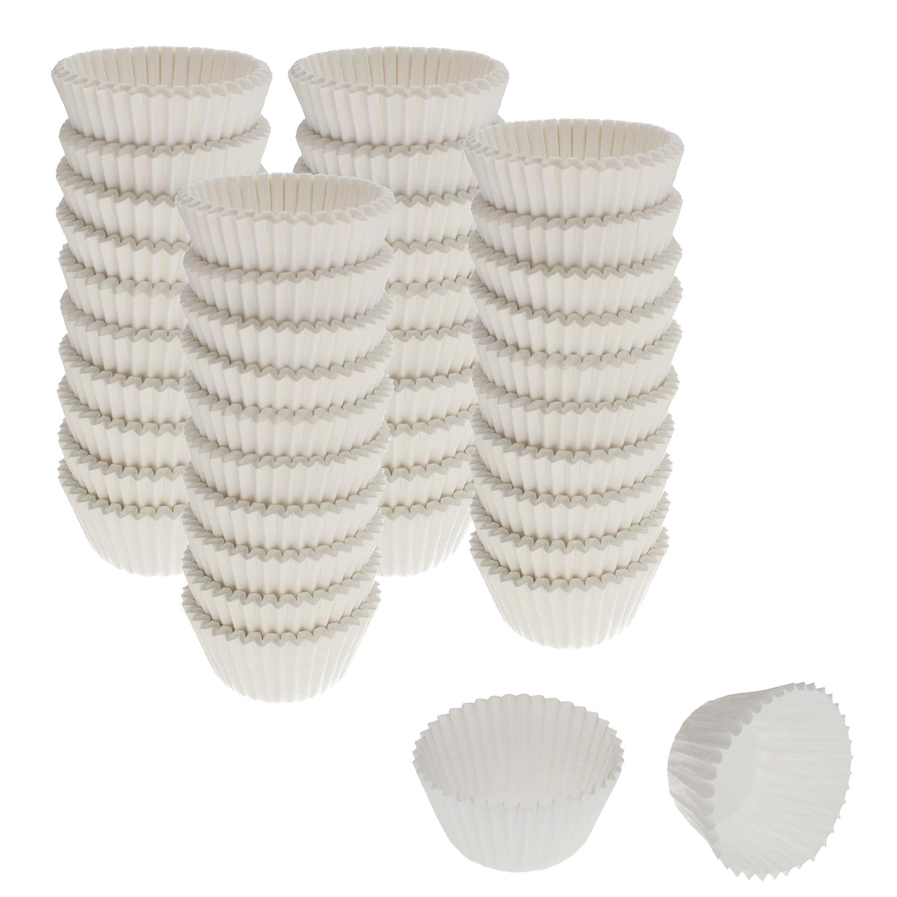 Cybrtrayd No.4 White Paper Candy Cups - 25,000 Count Bulk Pack for Parties, Weddings & Candy Buffets | Disposable Dessert Cups for Baking, Candy Making & Event Decor