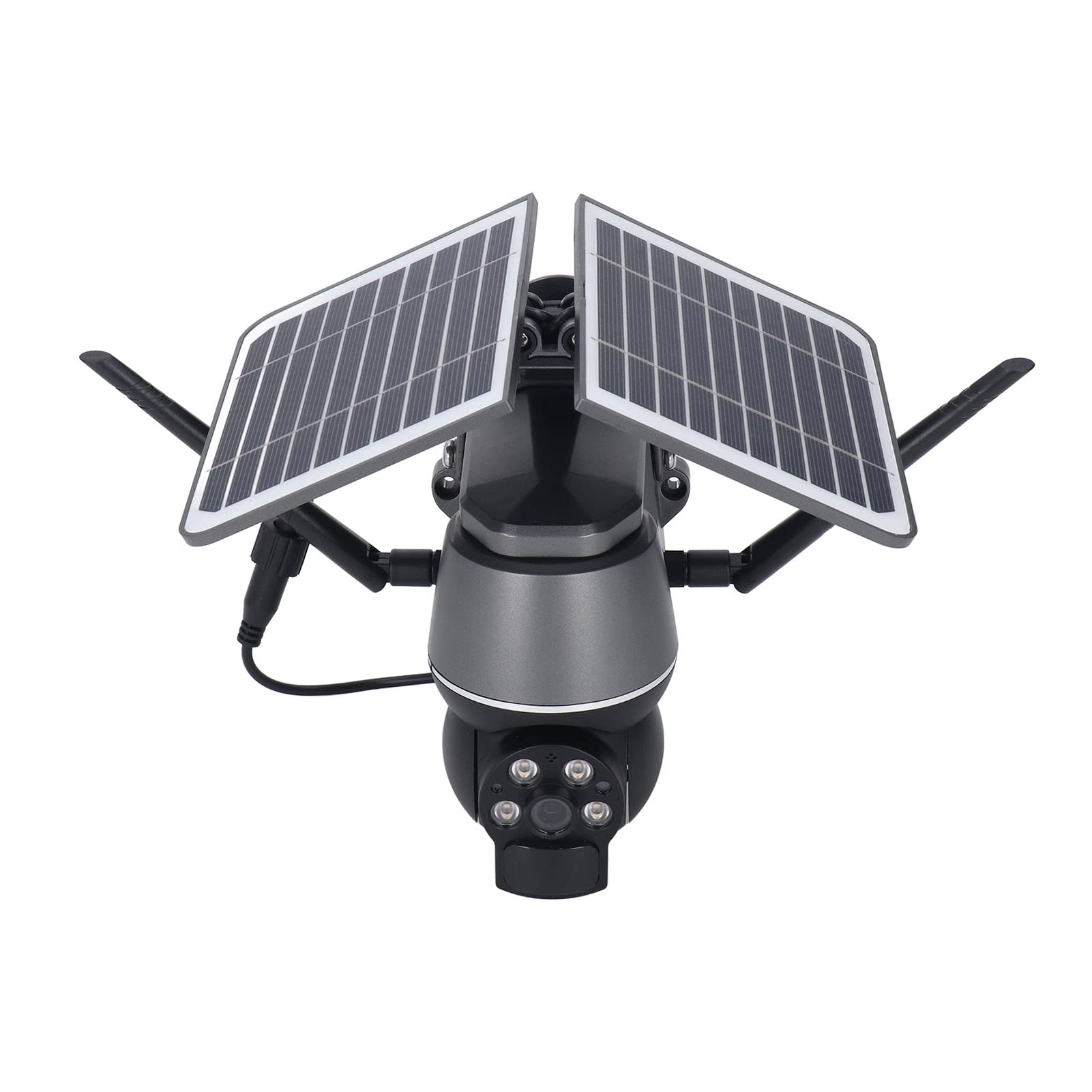 SEAFRONT Solar Security Camera System - Wireless Outdoor 1080P/3MP 360° PTZ Camera with Motion Detection, 2-Way Talk & Night Vision (2.4GHz) - Ideal for Home Security, Yard Monitoring & Business Surveillance