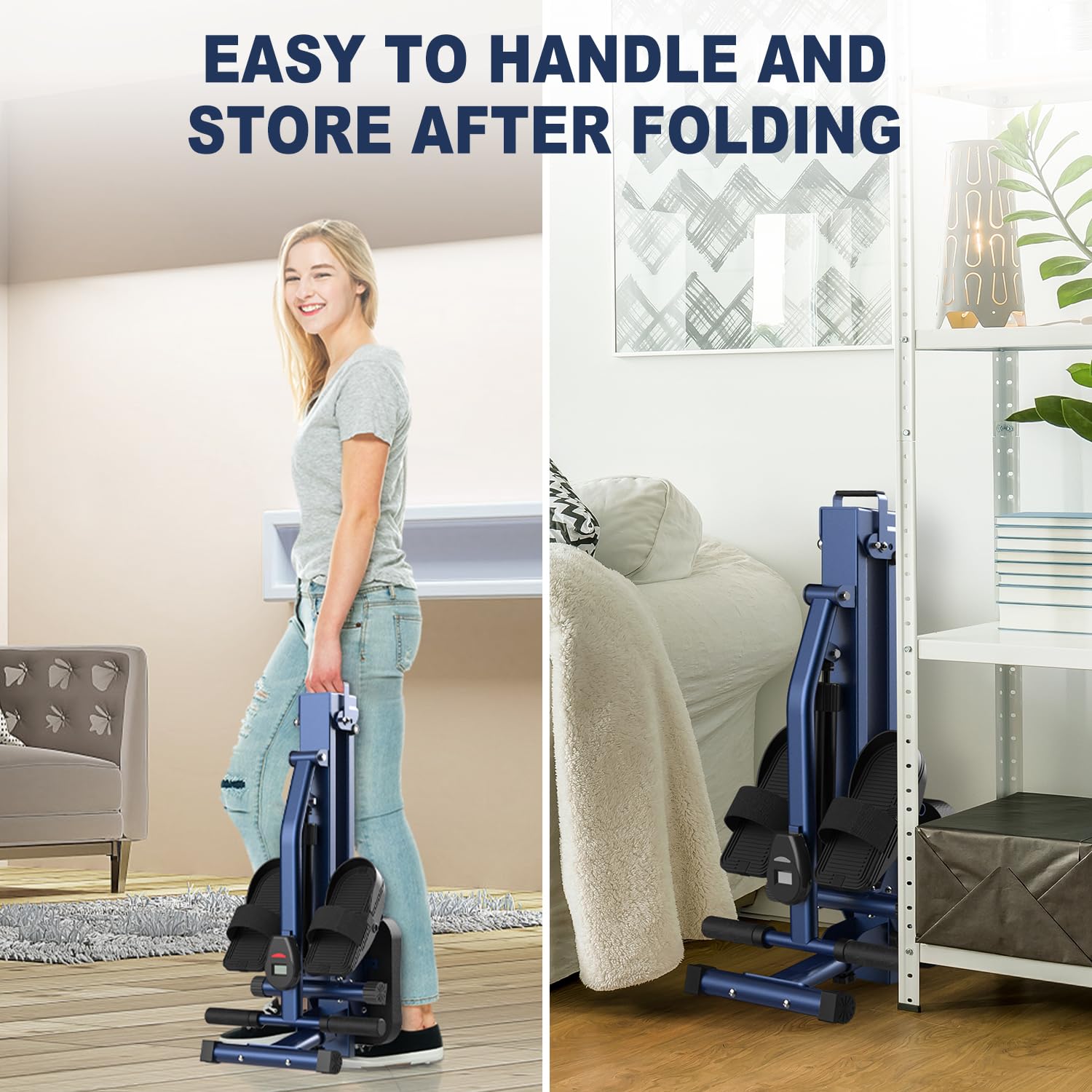 Foldable Rowing Machine for Home - Compact & Portable Rower Exercise Equipment with Smooth Glide System | Perfect for Small Spaces, Full-Body Workouts & Home Gym Fitness