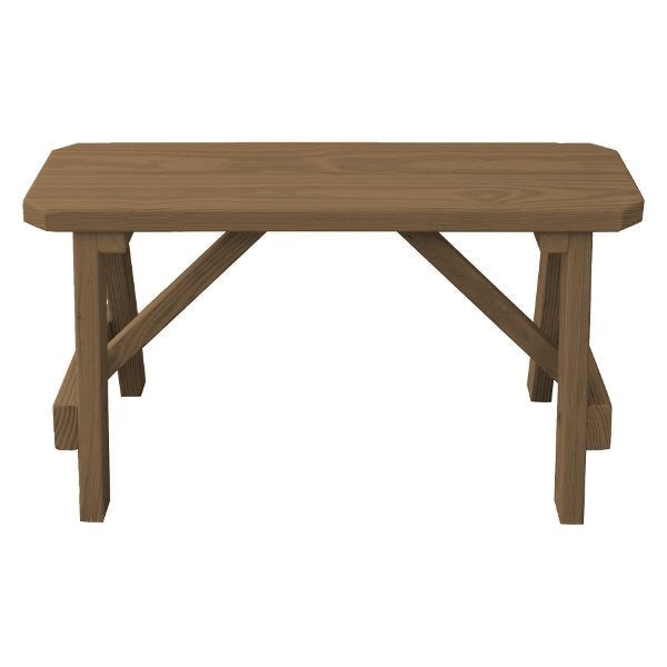 Pressure Treated Pine Traditional Bench - Durable Outdoor Garden Bench for Patio, Backyard & Park Seating - Weather-Resistant Wooden Bench for Relaxing & Socializing