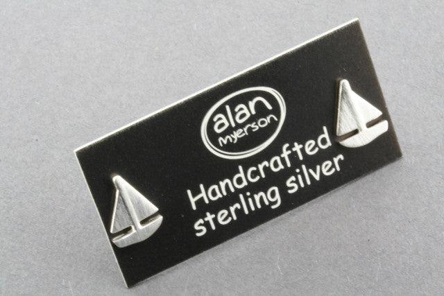 Sterling Silver Sailboat Stud Earrings - Nautical Jewelry for Women - Perfect for Beach Vacations & Summer Outfits