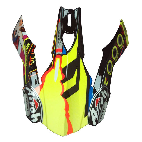 Airoh Peak Switch Flipper Yellow Motorcycle Helmet - Lightweight Off-Road & Motocross Riding Gear for Adventure & Trail Biking
