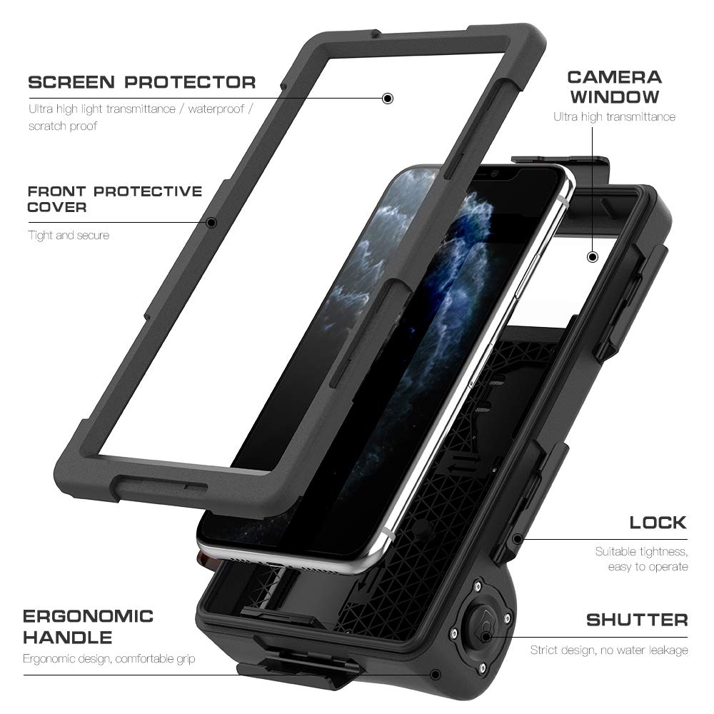 Waterproof Phone Case for Snorkeling & Diving - iPhone/Samsung Underwater Housing with Lanyard for Swimming & Photography