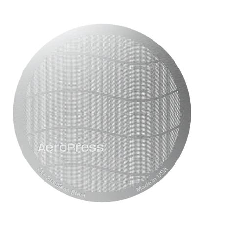 AeroPress Stainless Steel Coffee Filter - Reusable Metal Mesh Replacement for AeroPress Original & Go - Perfect for Travel, Camping & Home Brewing