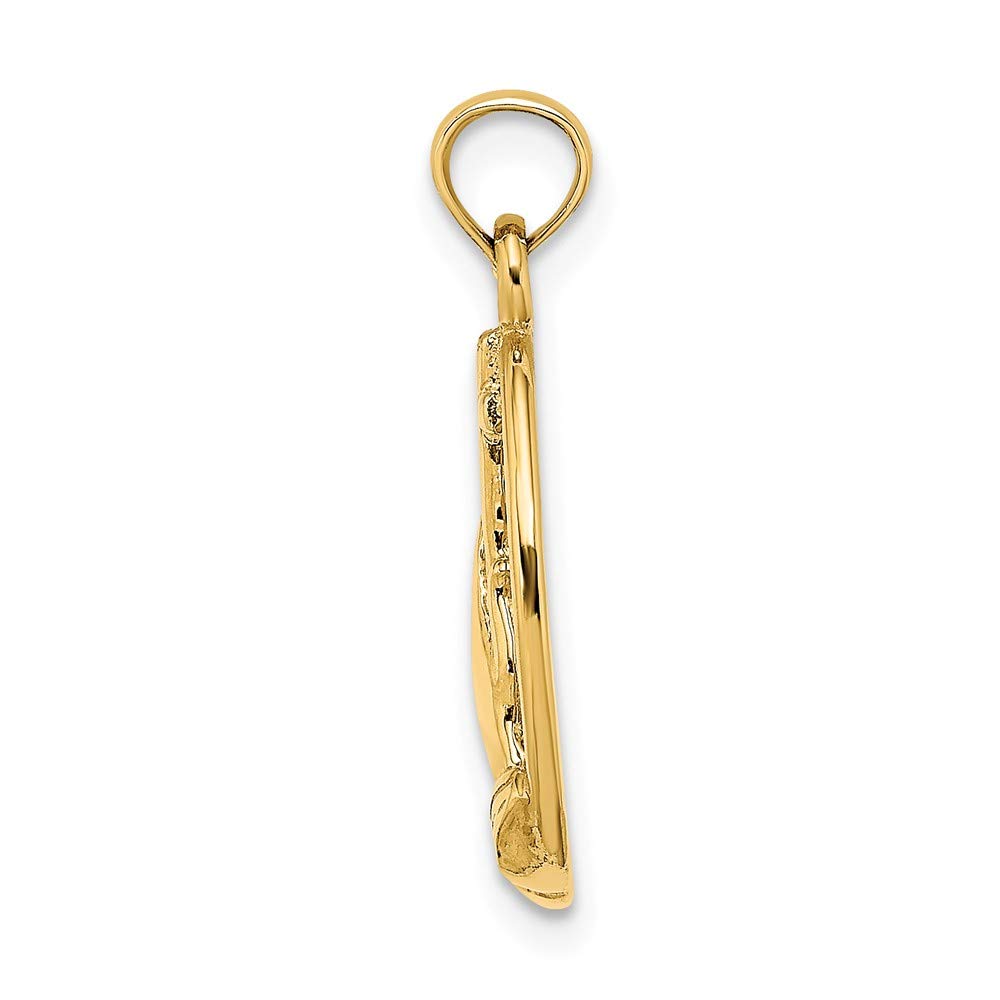 14K Yellow Gold Praying Hands and Cross Oval Pendant - Religious Jewelry for Women, Faith-Based Gift for Baptism, Confirmation & Daily Devotion