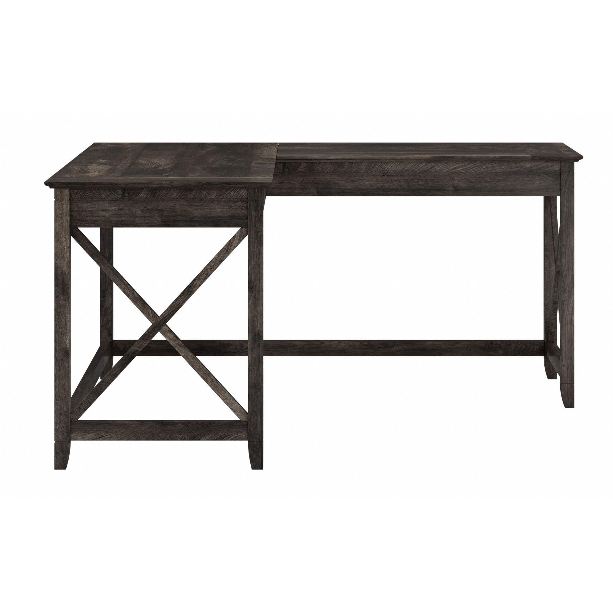 Bush Furniture 60-inch L-Shaped Desk - Modern Farmhouse Home Office Desk for Work & Study