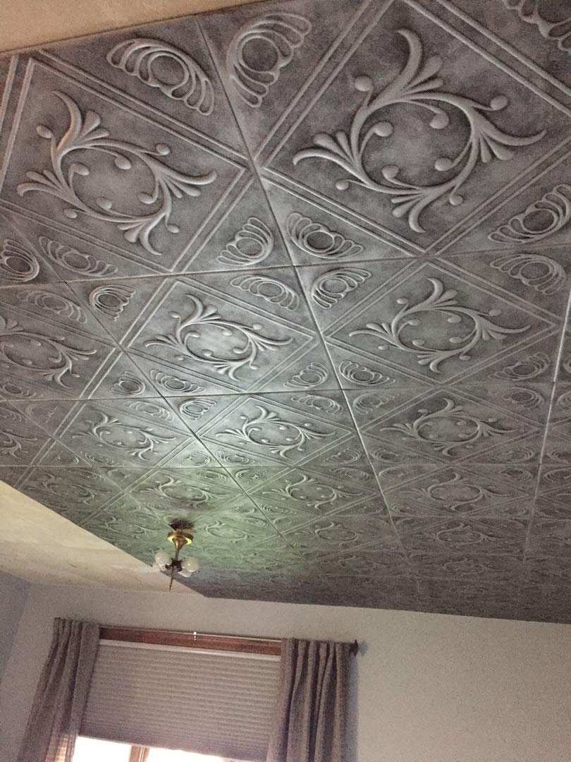 Premium Diamond Wreath Foam Ceiling Tiles - 12