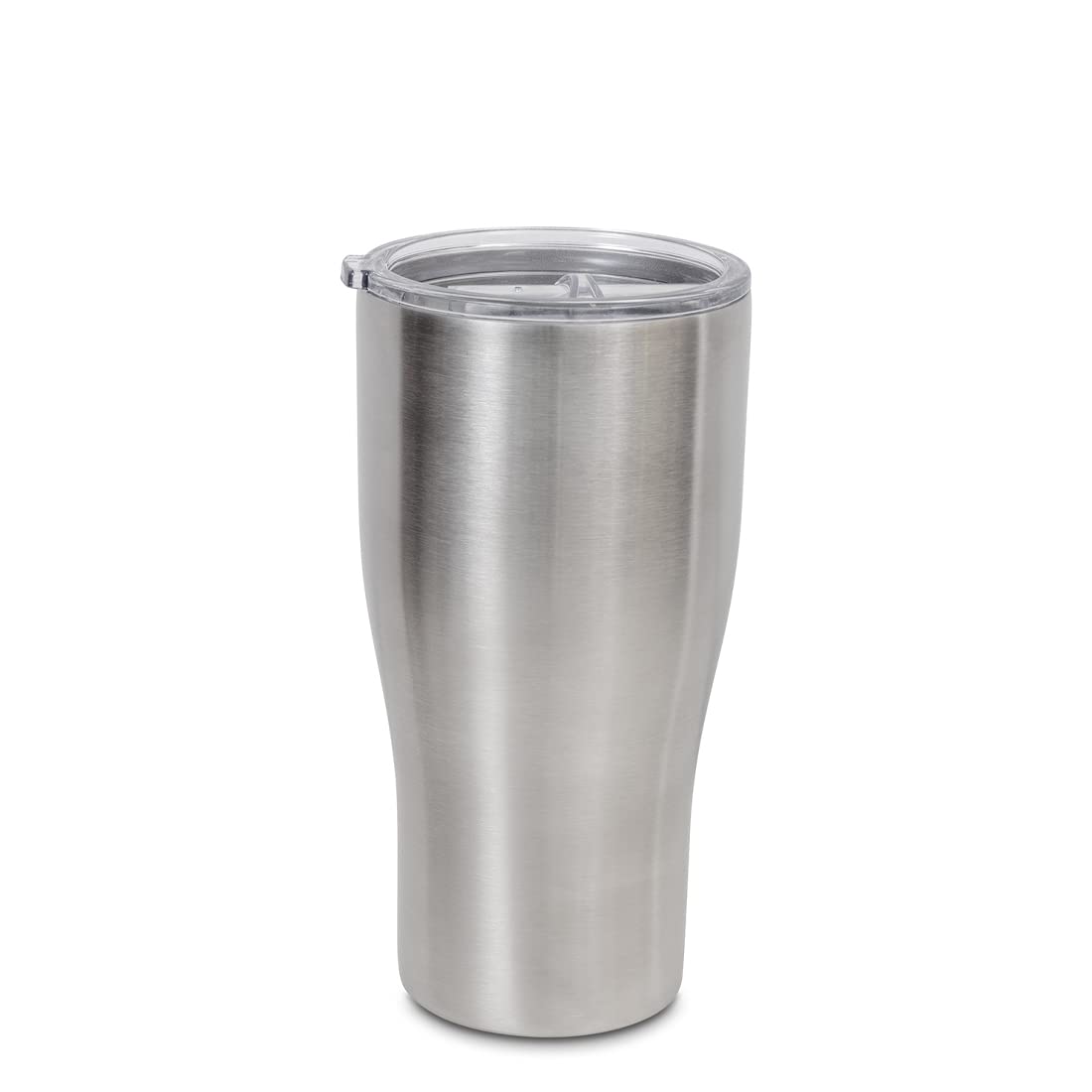 Makerflo Silver 30 oz Curve Stainless Steel Tumbler with Lid & Straw - 12 Pack | DIY Customizable Vacuum Insulated Cup for Epoxy, UV DTF, Vinyl & Laser Engraving (Not for Sublimation) - Perfect for Personalized Gifts, Parties, Office Use & Outdoor Activities