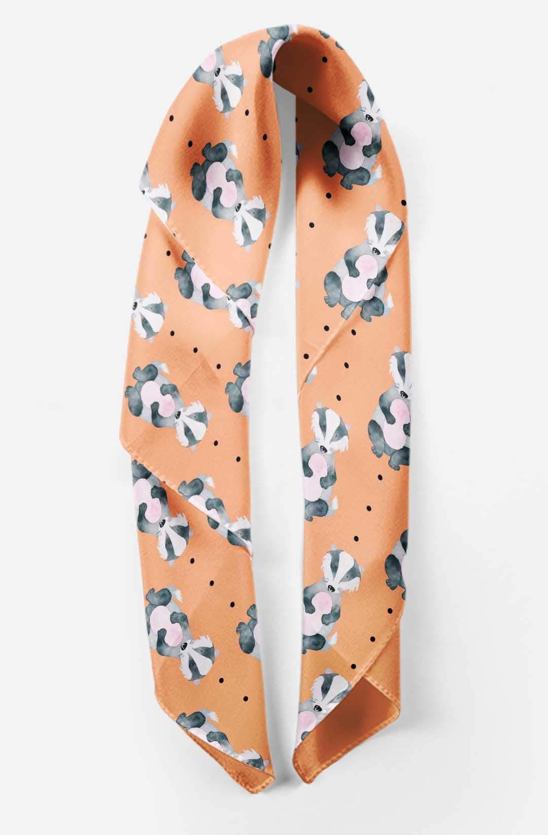 Bimba Pure Silk Printed Head Bandanas & Summer Neck Scarves for Women - Fashionable Hair Accessories & Sun Protection for Outdoor Activities, Travel, and Yoga