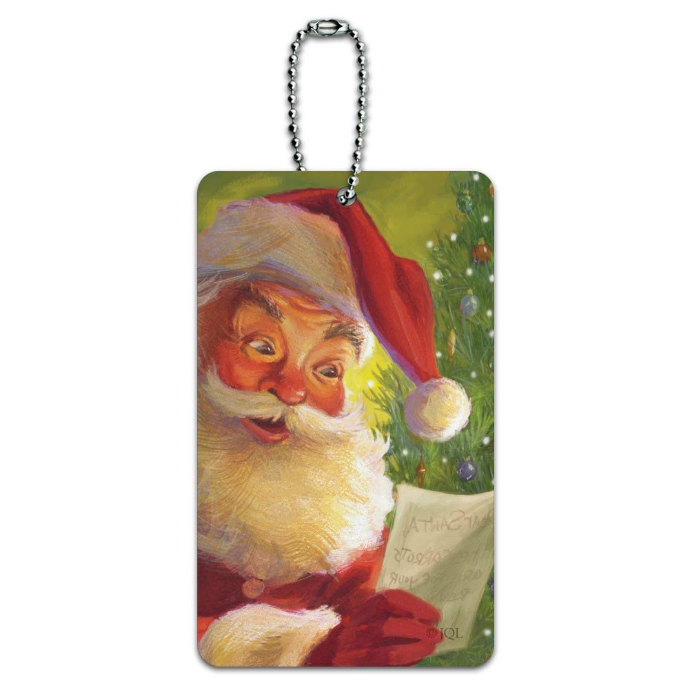 Christmas Holiday Luggage Tag for Santa - Festive Suitcase ID Card for Carry-On Bags | Perfect for Holiday Travel & Gift-Giving