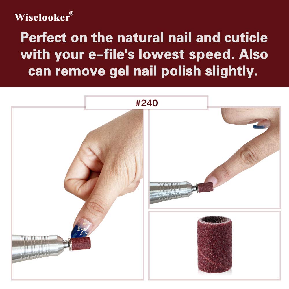 Professional Sanding Bands for Nail Drill Efile - High Grit Nail File Bands for Acrylic, Gel & Natural Nails - Perfect for Manicure, Pedicure & Nail Art Salon Use